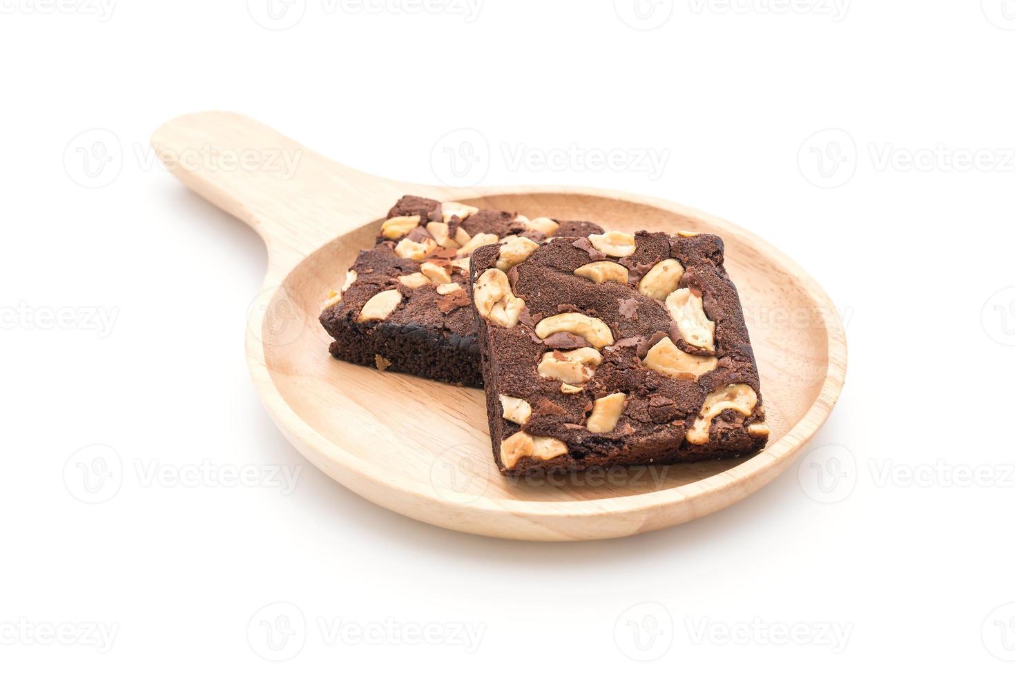 Schokoladen Brownies auf weißem Hintergrund foto