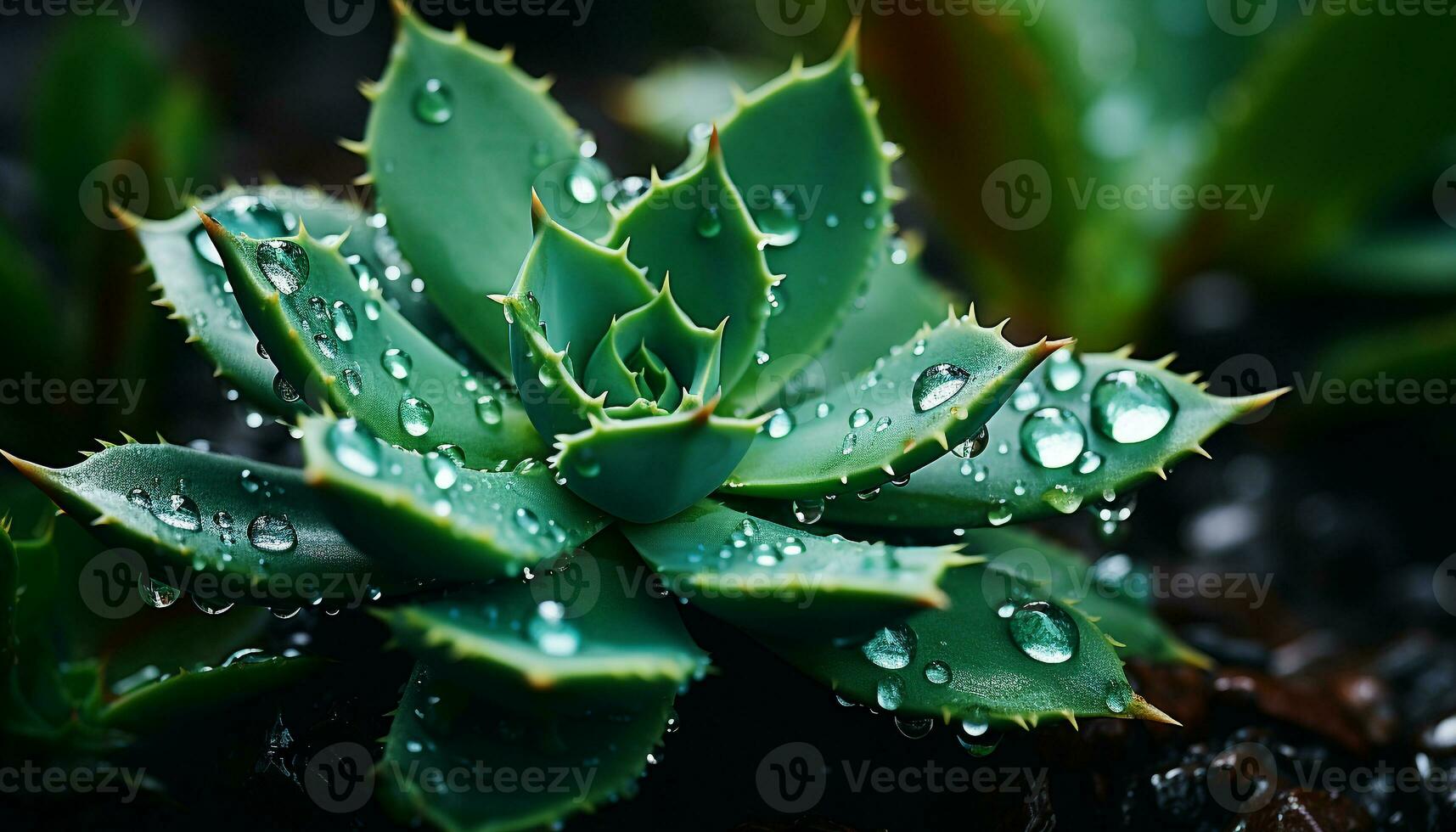 beschwingt Grün Blatt, nass mit Tau, symbolisiert Natur organisch Wachstum generiert durch ai foto