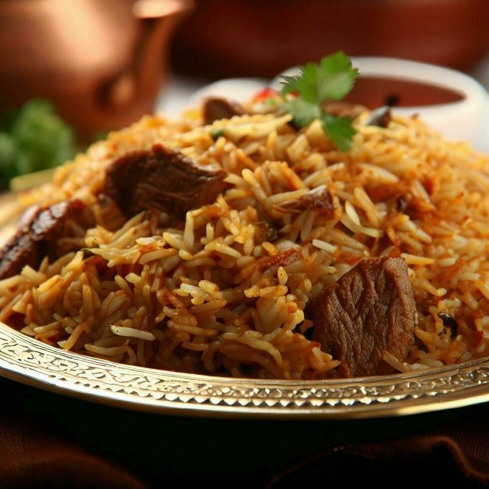 herrlich Basmati Biryani Perfektion durch ai Schaffung foto