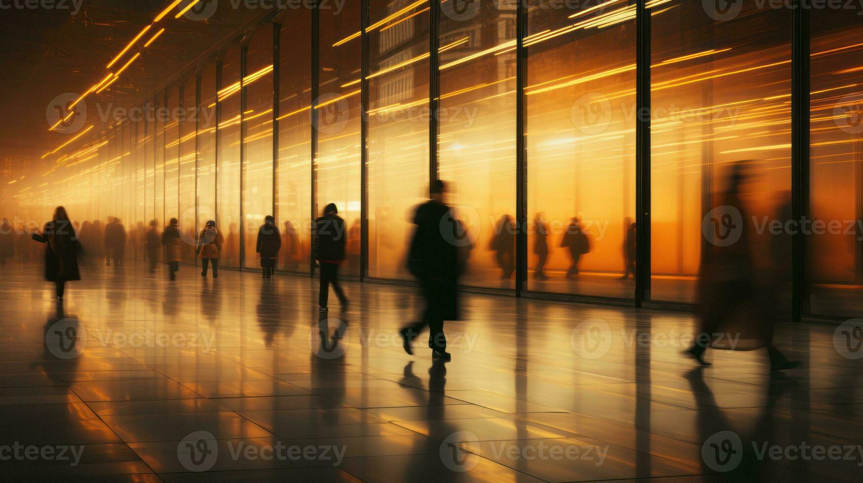 ein überfüllt Straße mit ein Vielfalt von Personen. generativ ai foto