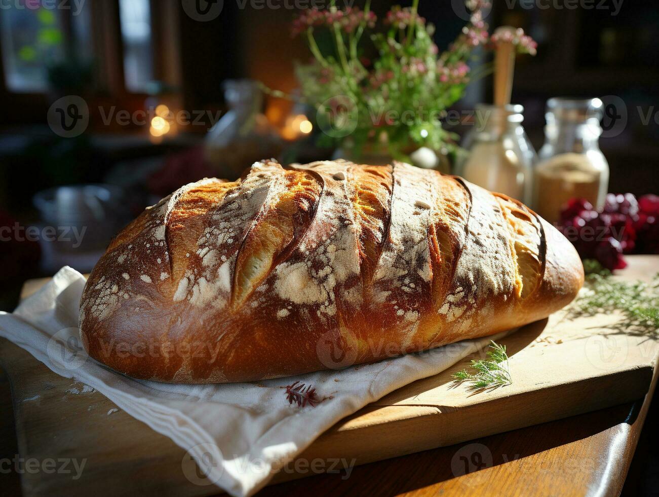 ai generativ Bäckerei Kloster köstlich Brot Foto