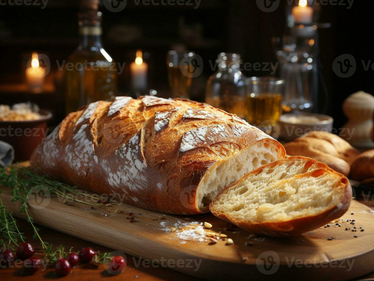 ai generativ Bäckerei Kloster köstlich Brot Foto