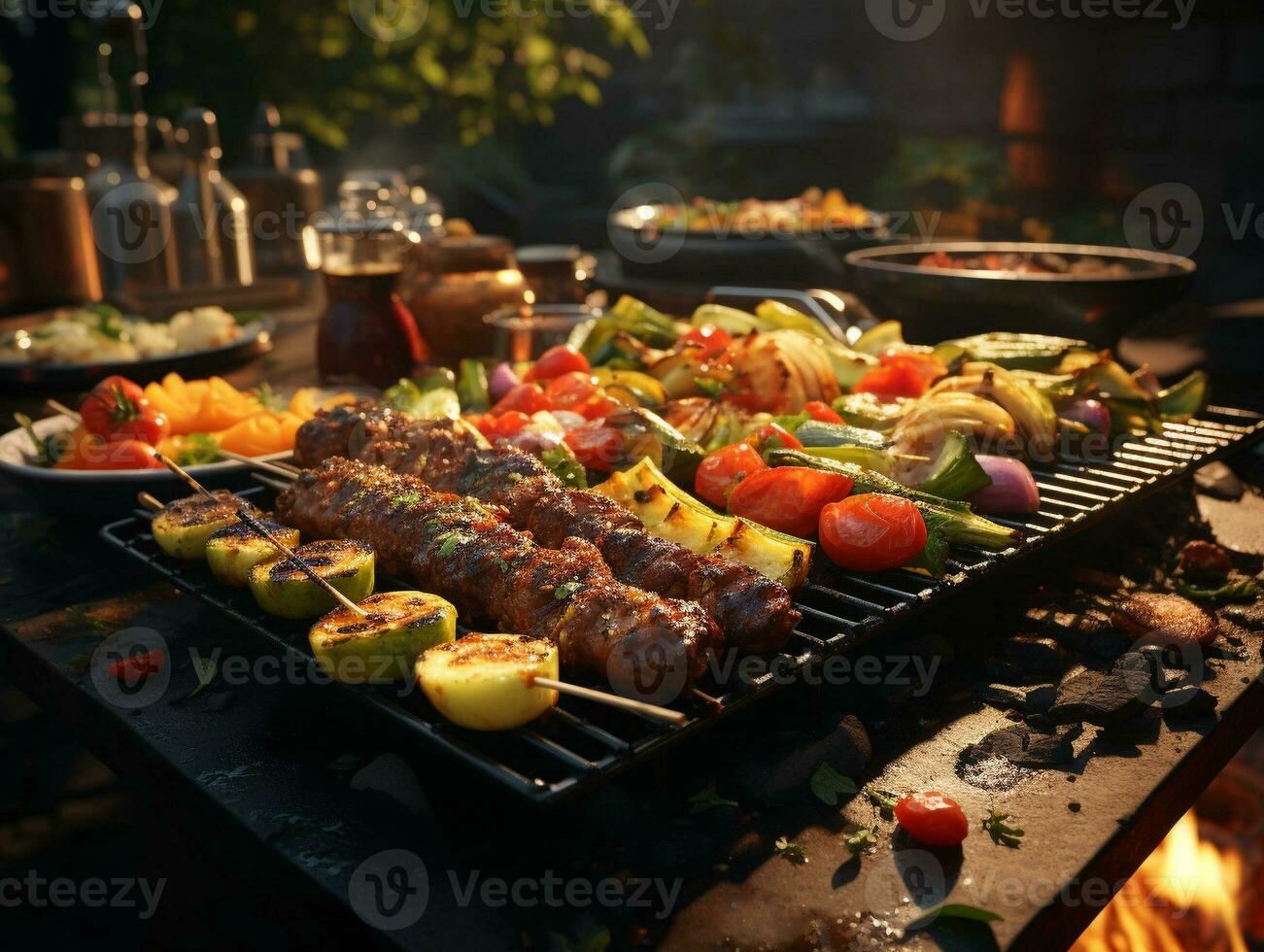 ai generiert Grill Steak Essen Foto