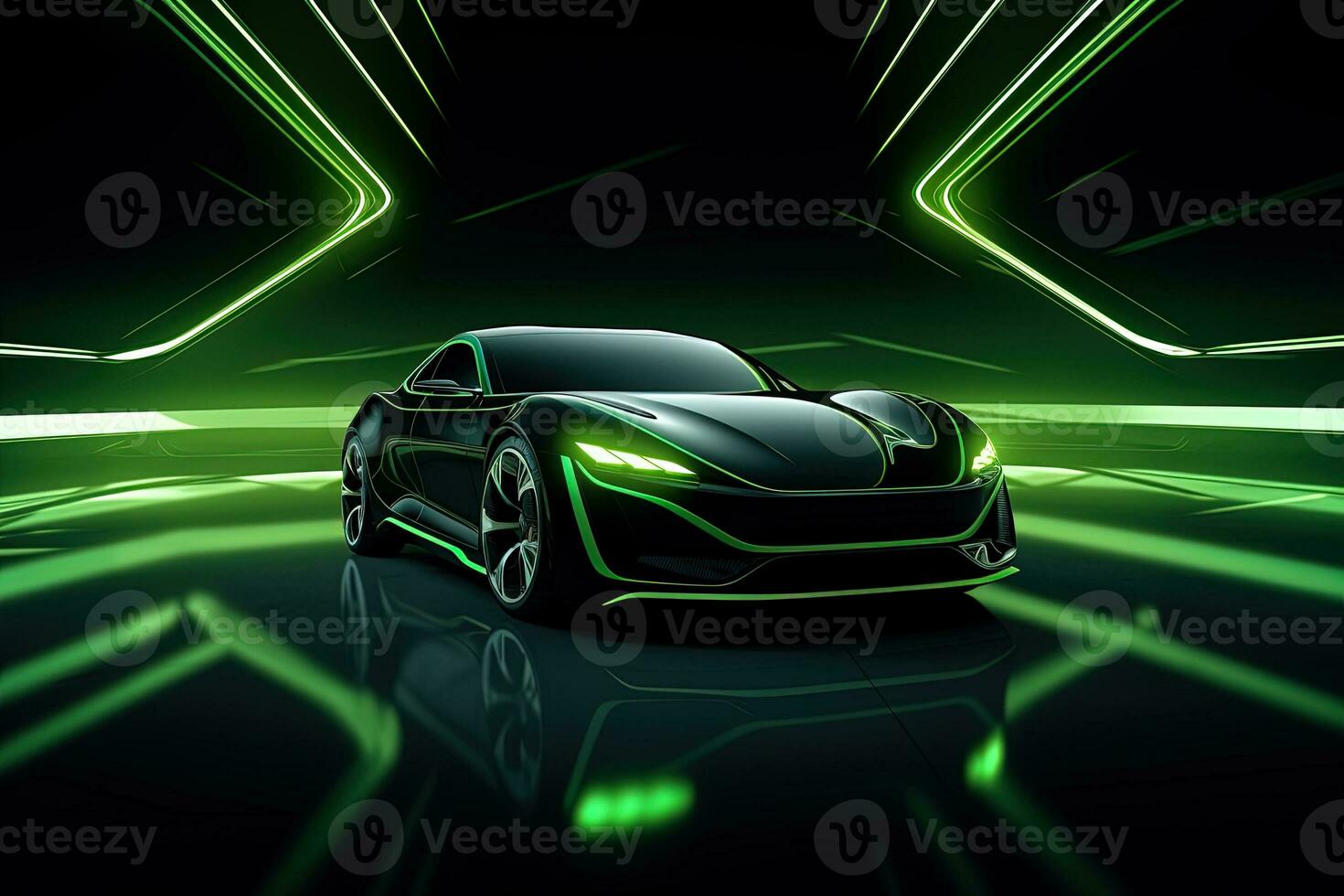 futuristisch Sport Auto mit glühend LED Beleuchtung. generativ ai 26790152  Stock-Photo bei Vecteezy