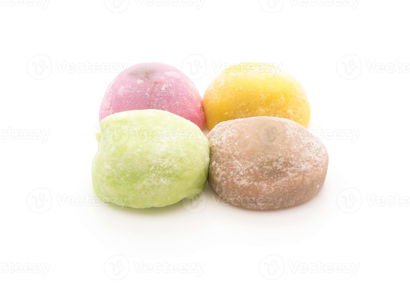 Dessert Mochi auf weißem Hintergrund foto