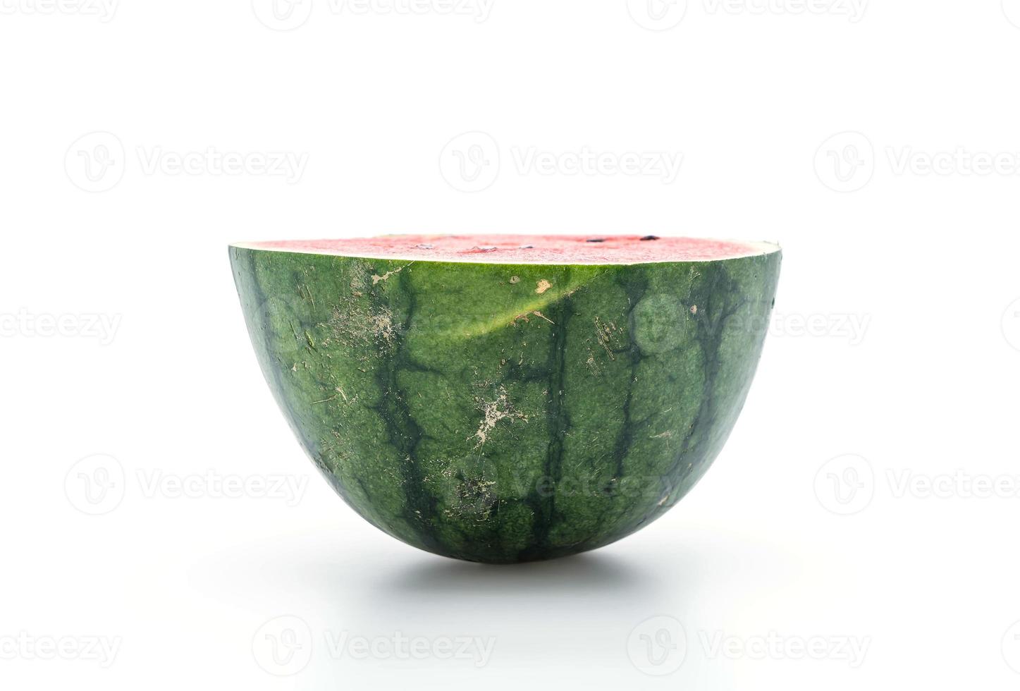 frische Wassermelone auf weißem Hintergrund foto