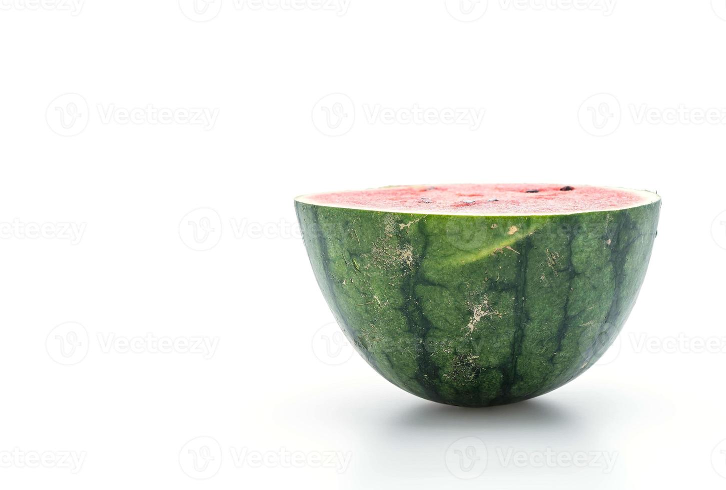 frische Wassermelone auf weißem Hintergrund foto