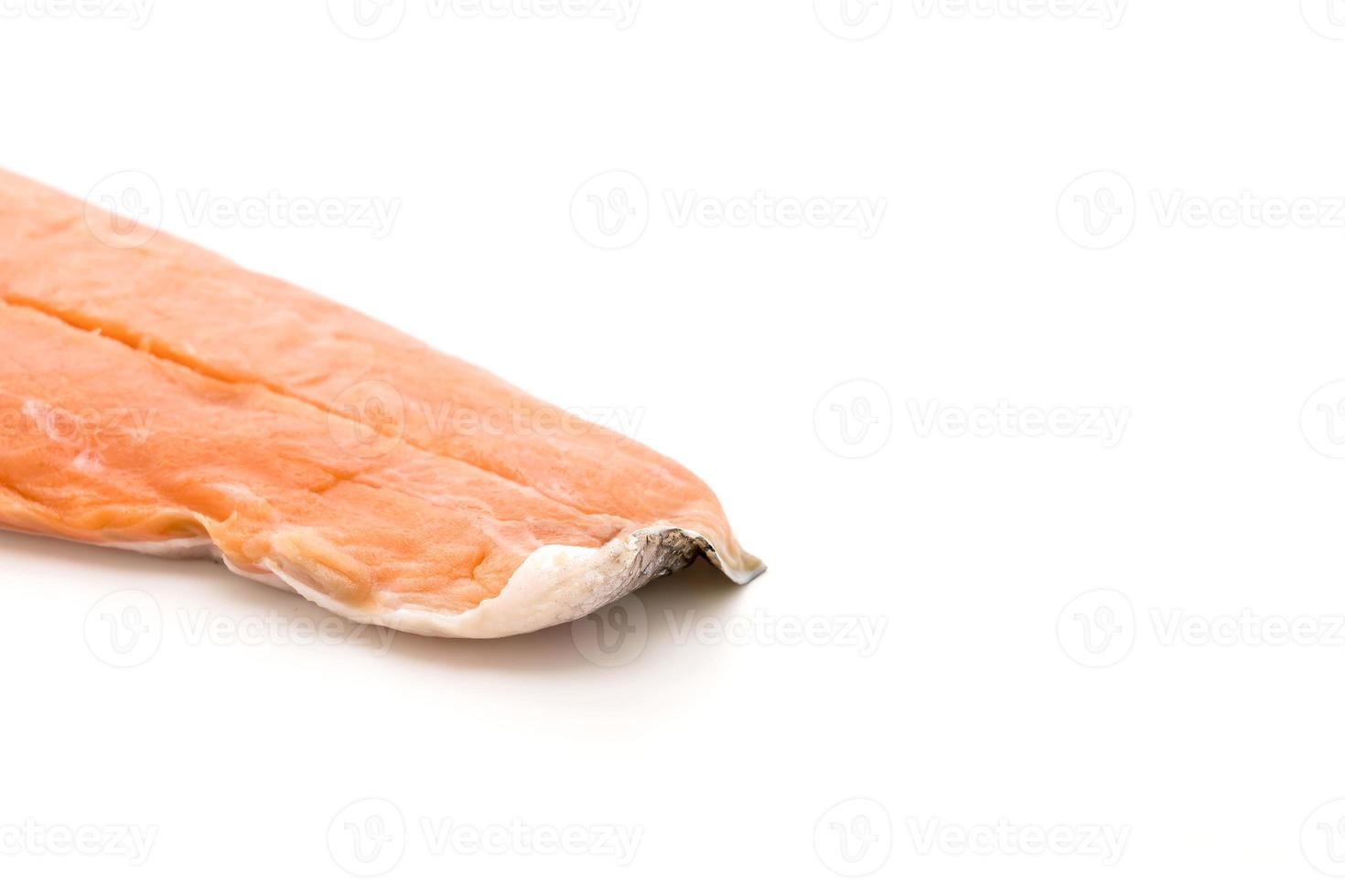 frischer Lachs auf Weiß foto