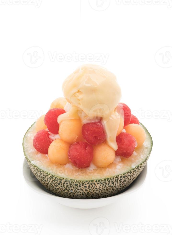 Eismelonen-Bingsu, berühmtes koreanisches Eis foto