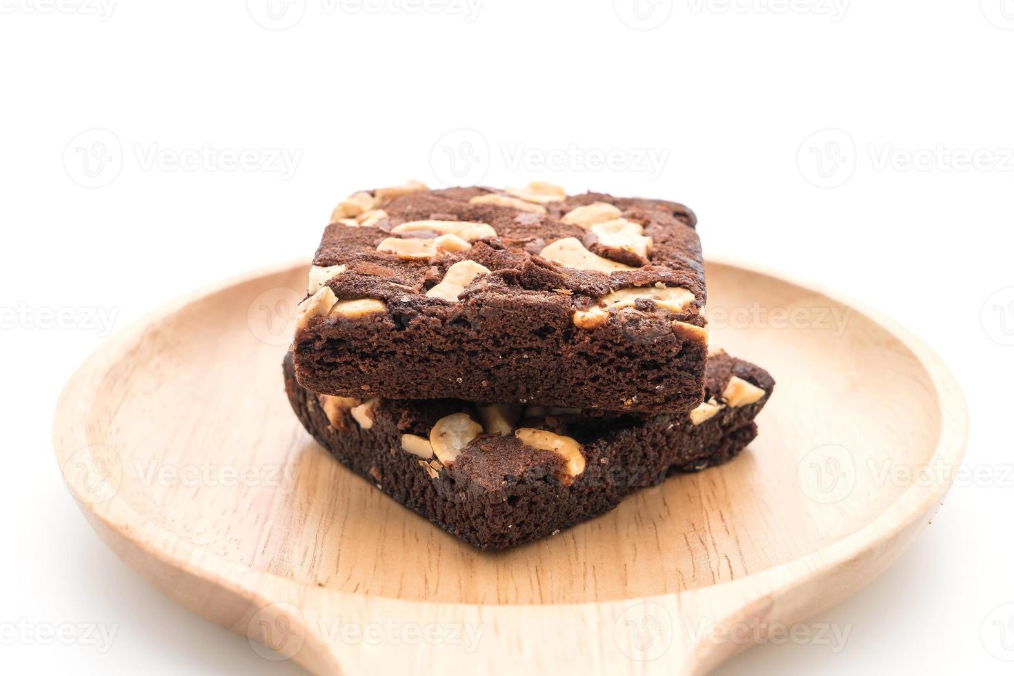 Schokoladen Brownies auf weißem Hintergrund foto