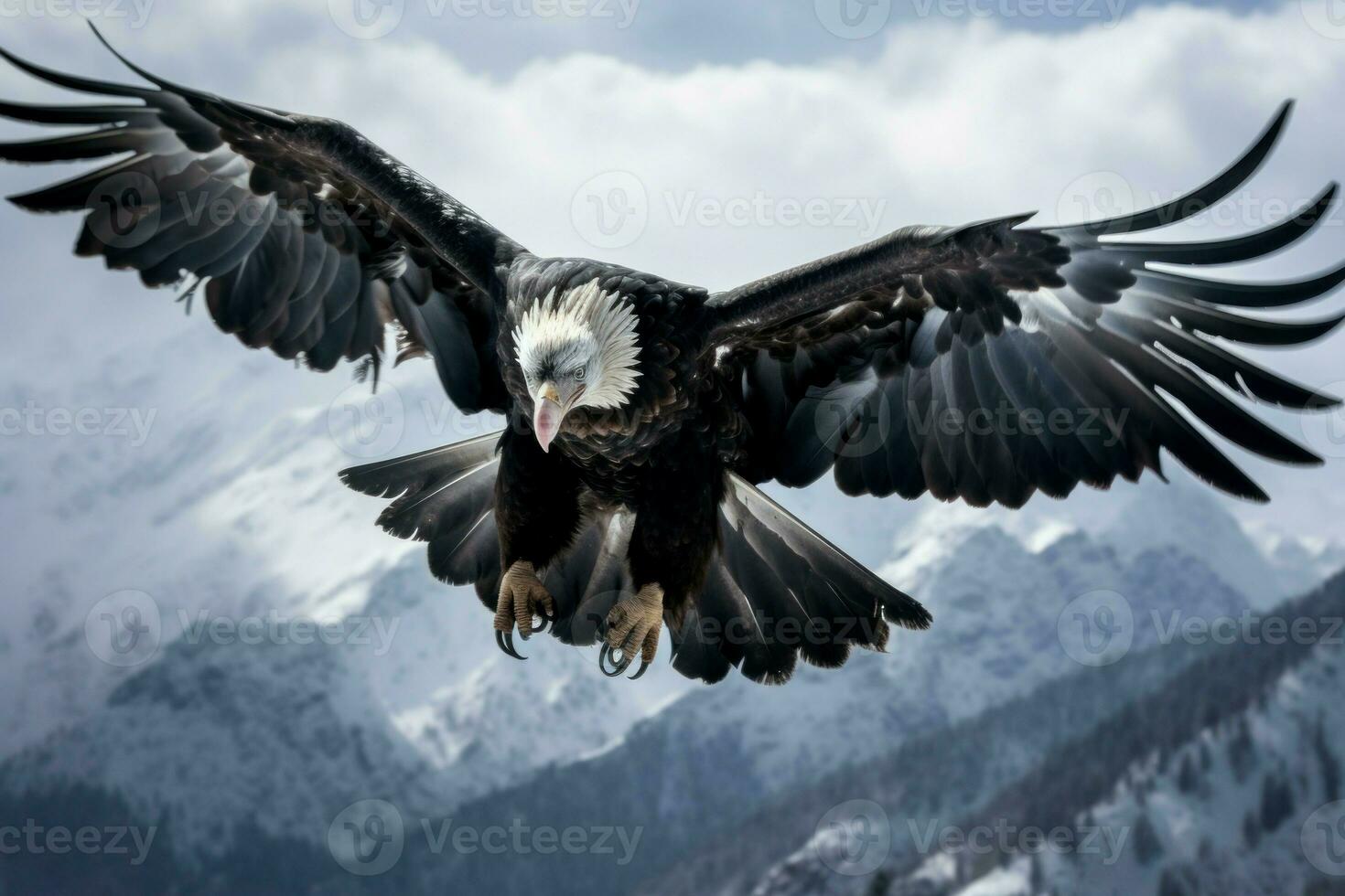 malerisch Kondor fliegend Berge. generieren ai foto