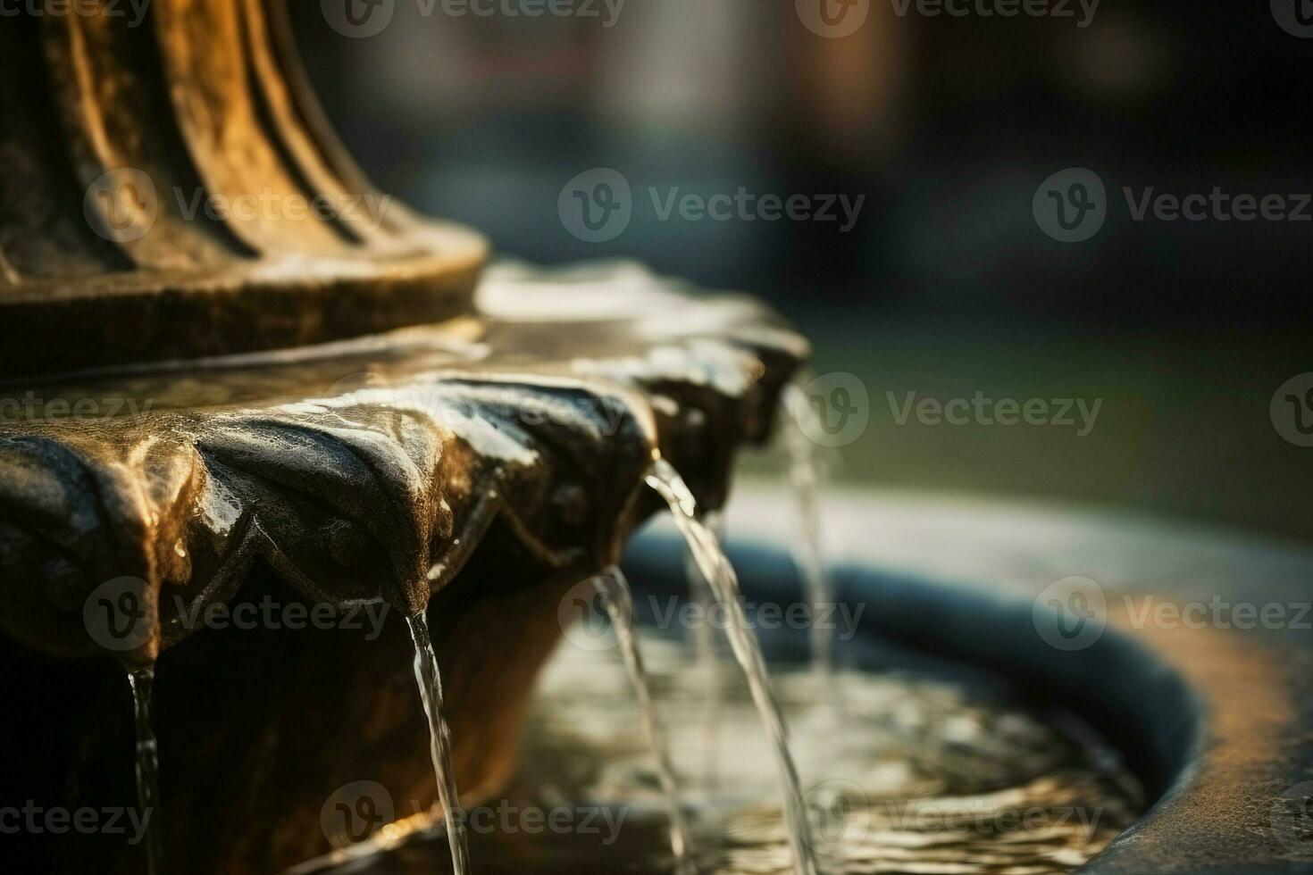 Park Brunnen. generieren ai foto