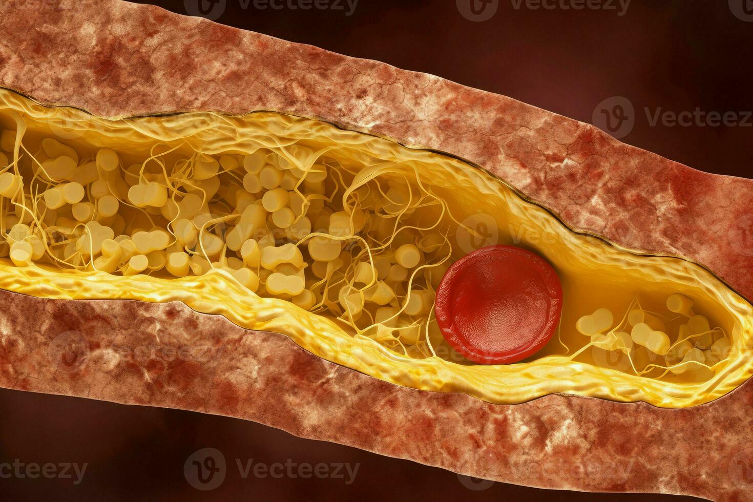 Cholesterin Vene Arterie akut. generieren ai foto