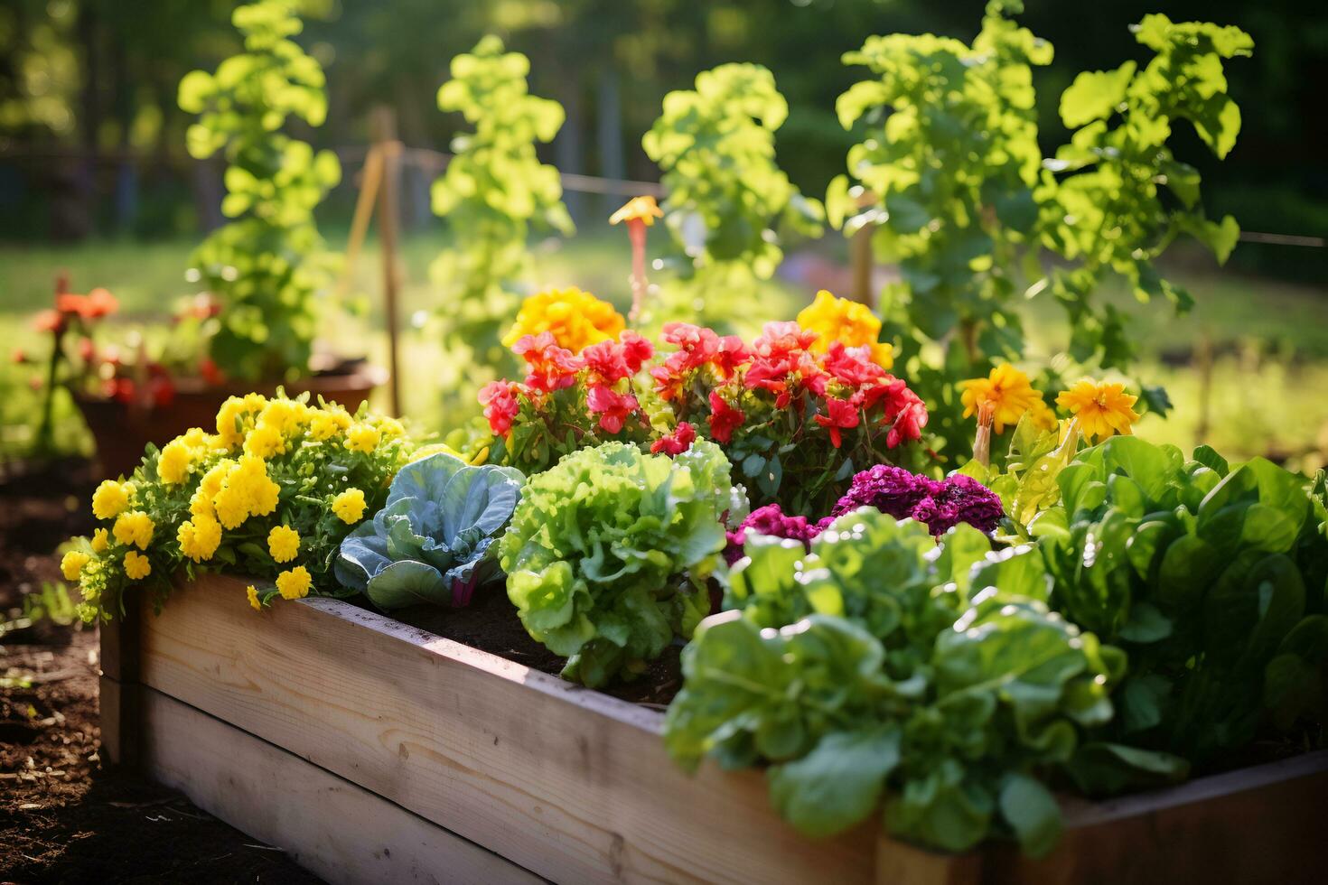 Erfassung von das Freude Zuhause Gartenarbeit ai generativ foto