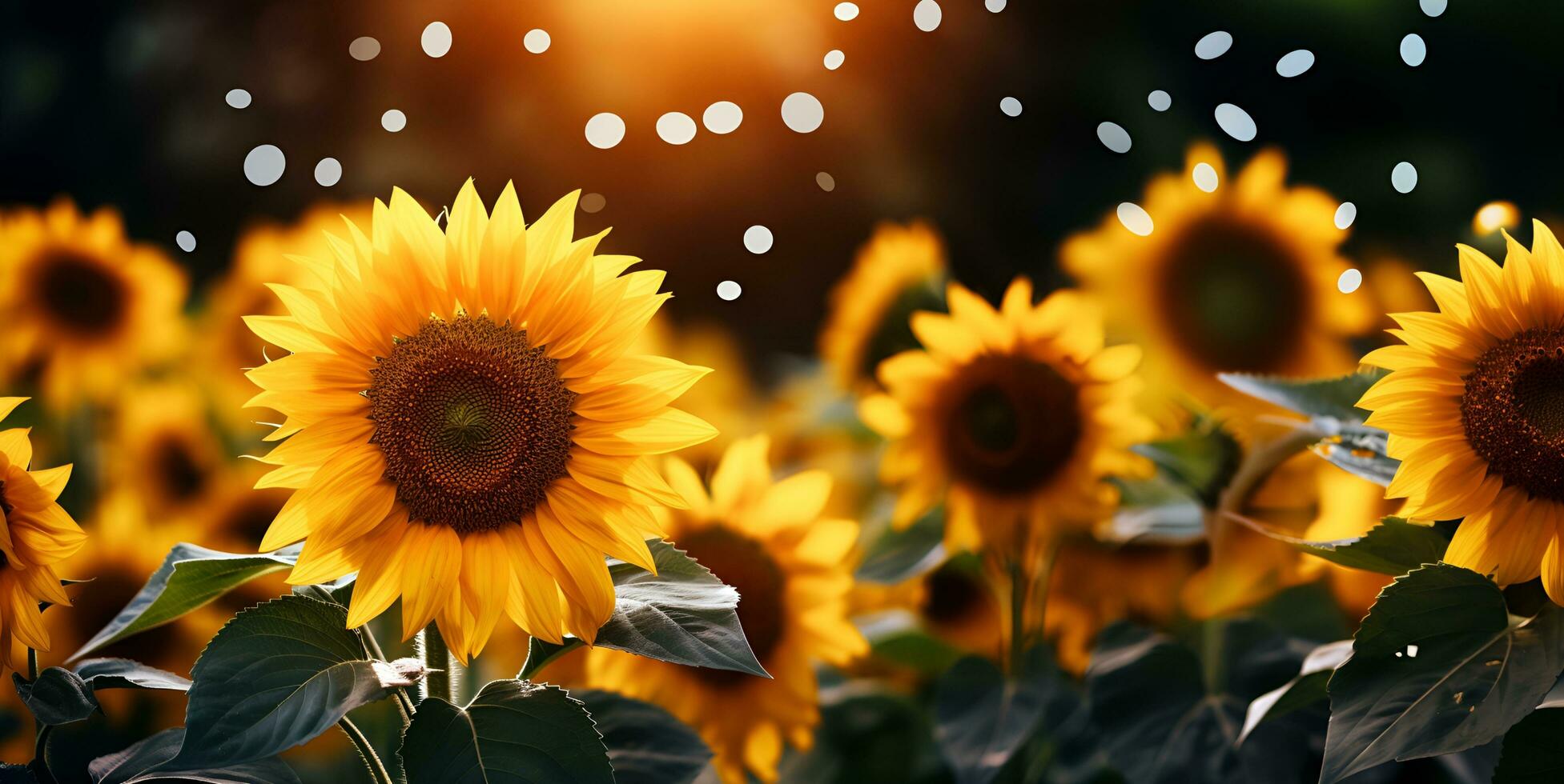 Sonnenblume Makro leer Raum, ai generativ foto
