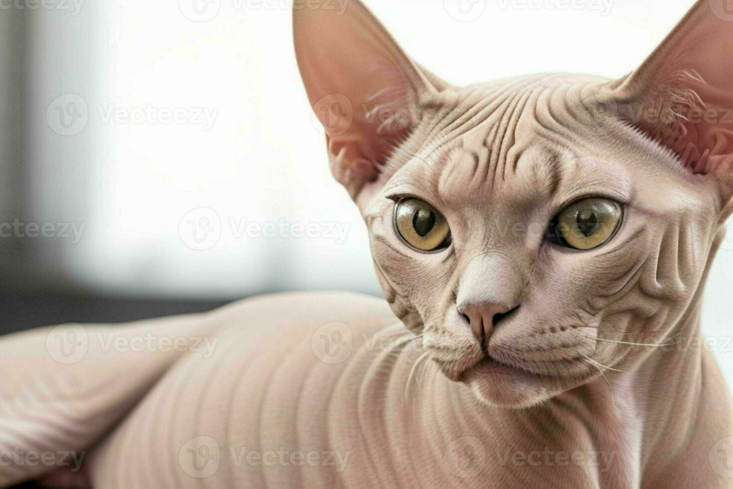 Porträt von ein Sphynx Katze. ai generativ Profi Foto