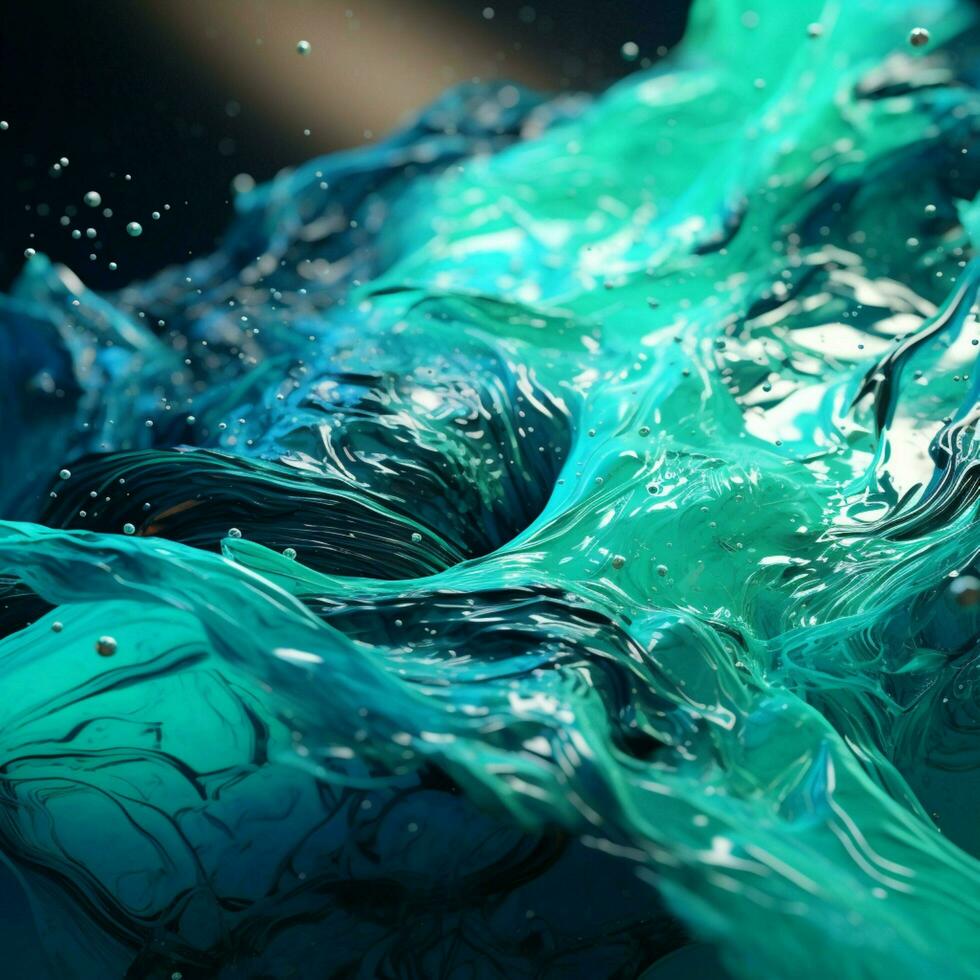 Aquamarin Farbe Spritzen foto