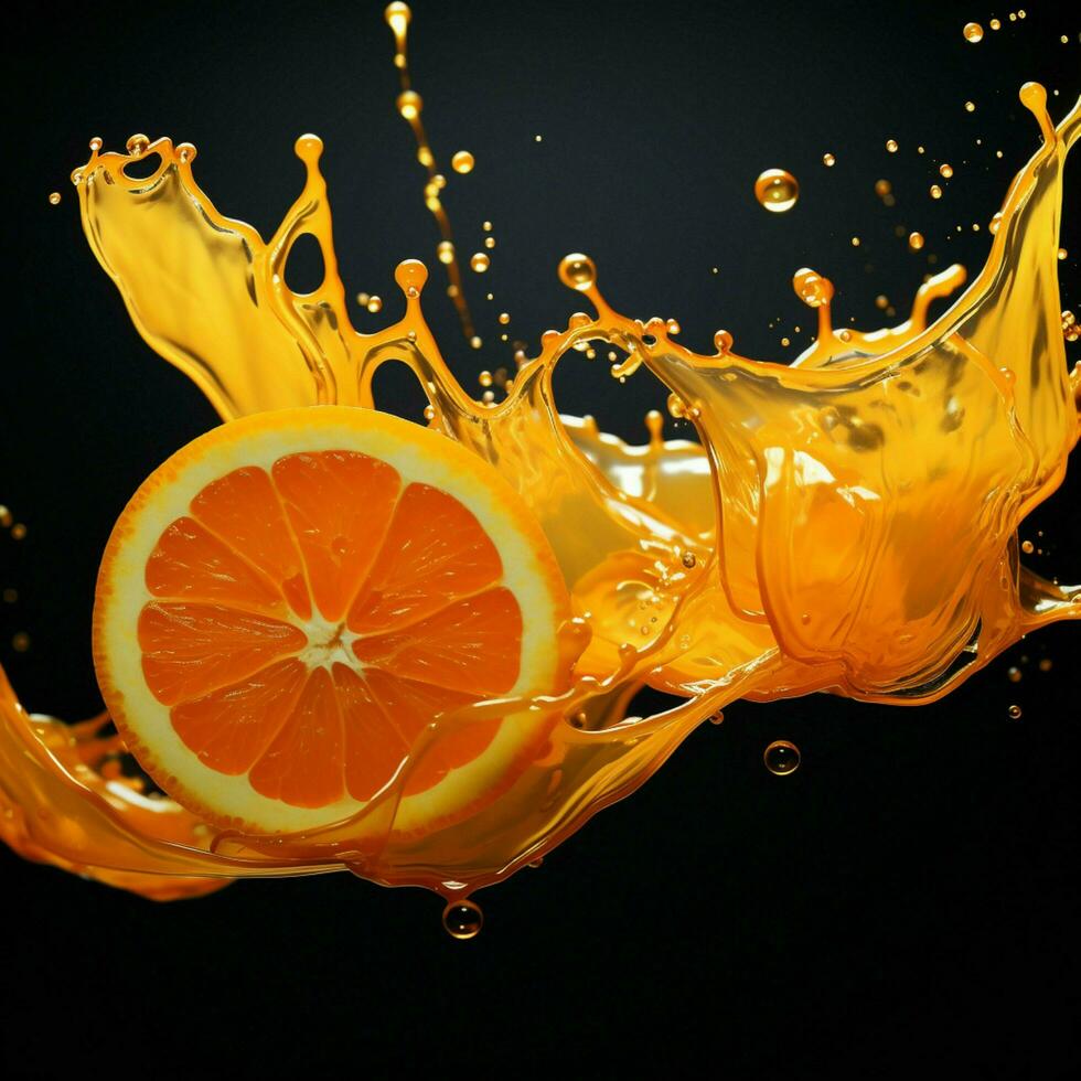 Orange Farbe Spritzen foto