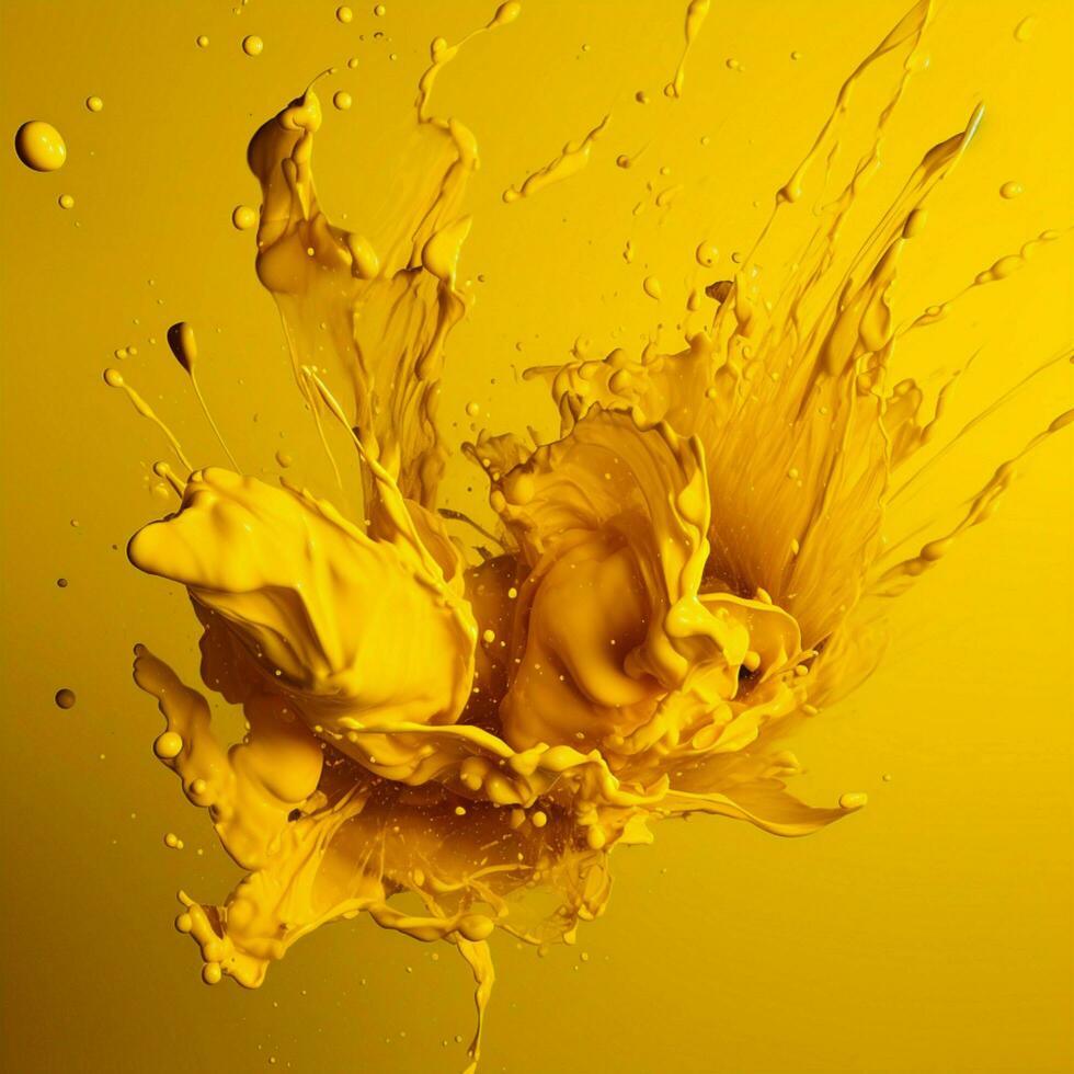 Gelb Farbe Spritzen foto