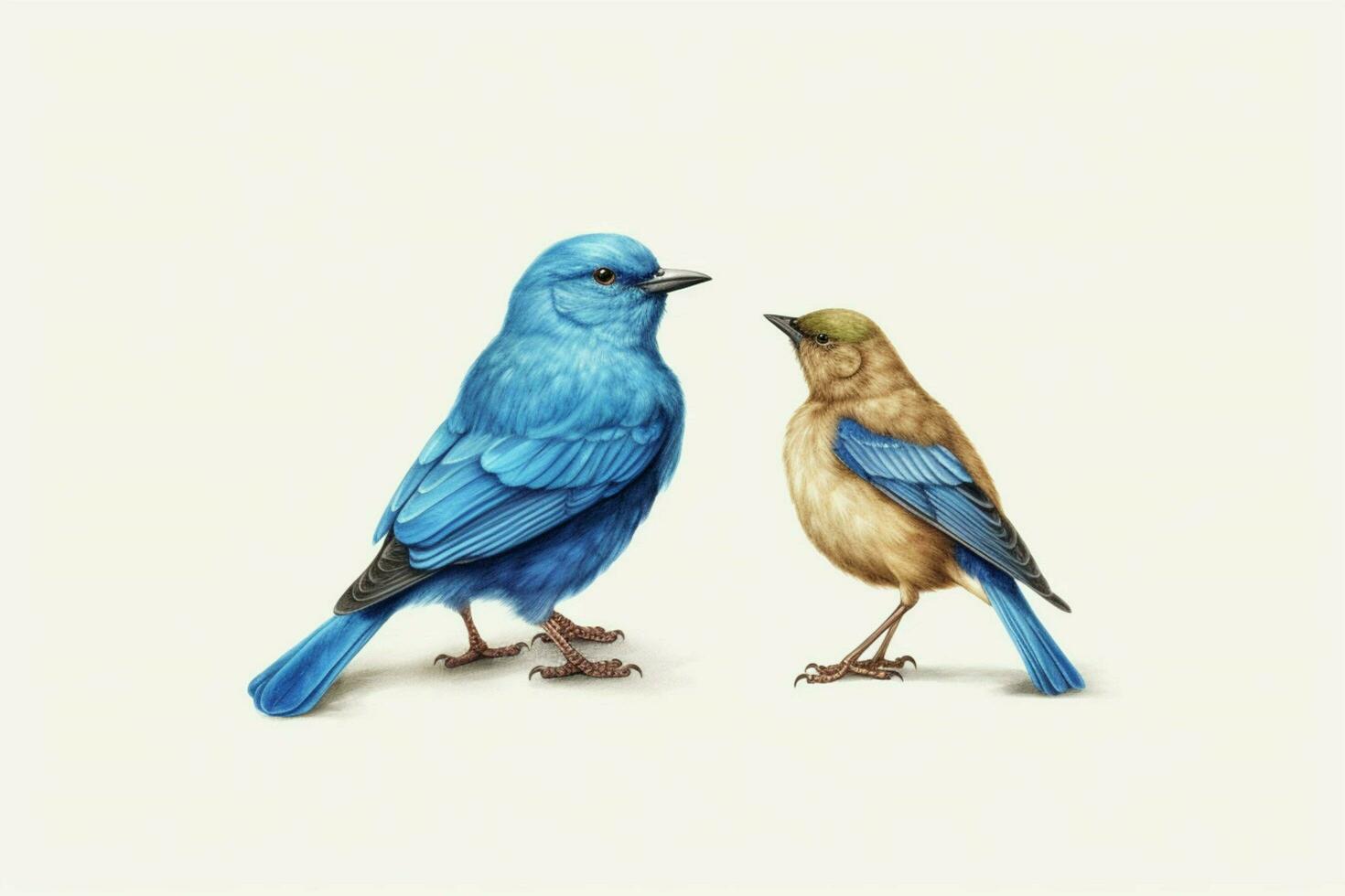 ein Blau Vogel mit ein Blau Vogel auf es ist zurück foto