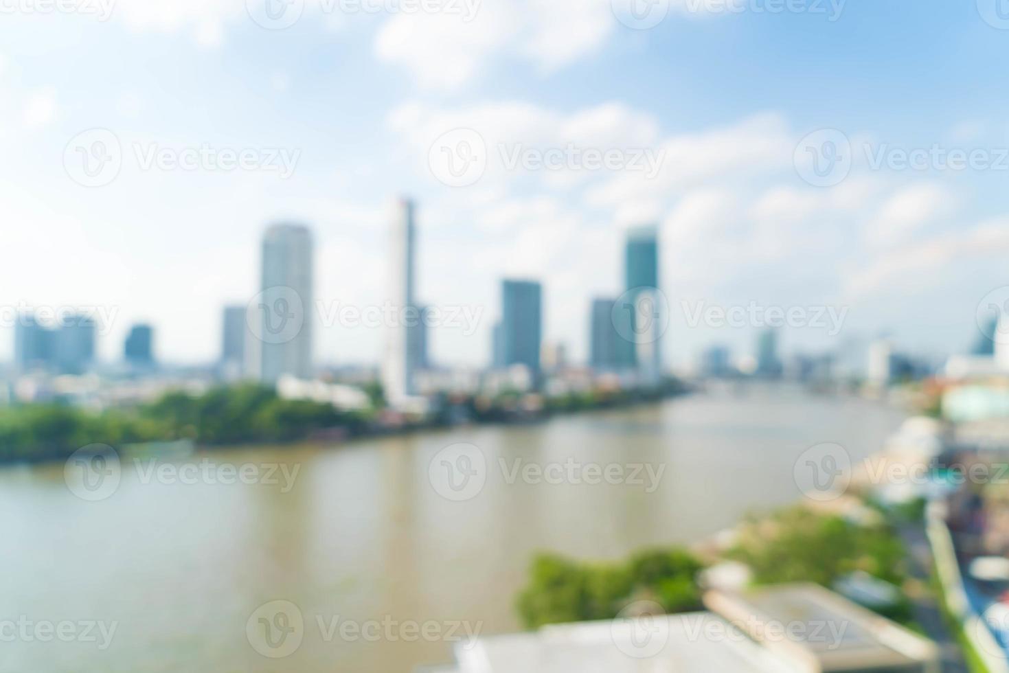 abstrakte Unschärfe Bangkok-Stadt für den Hintergrund foto