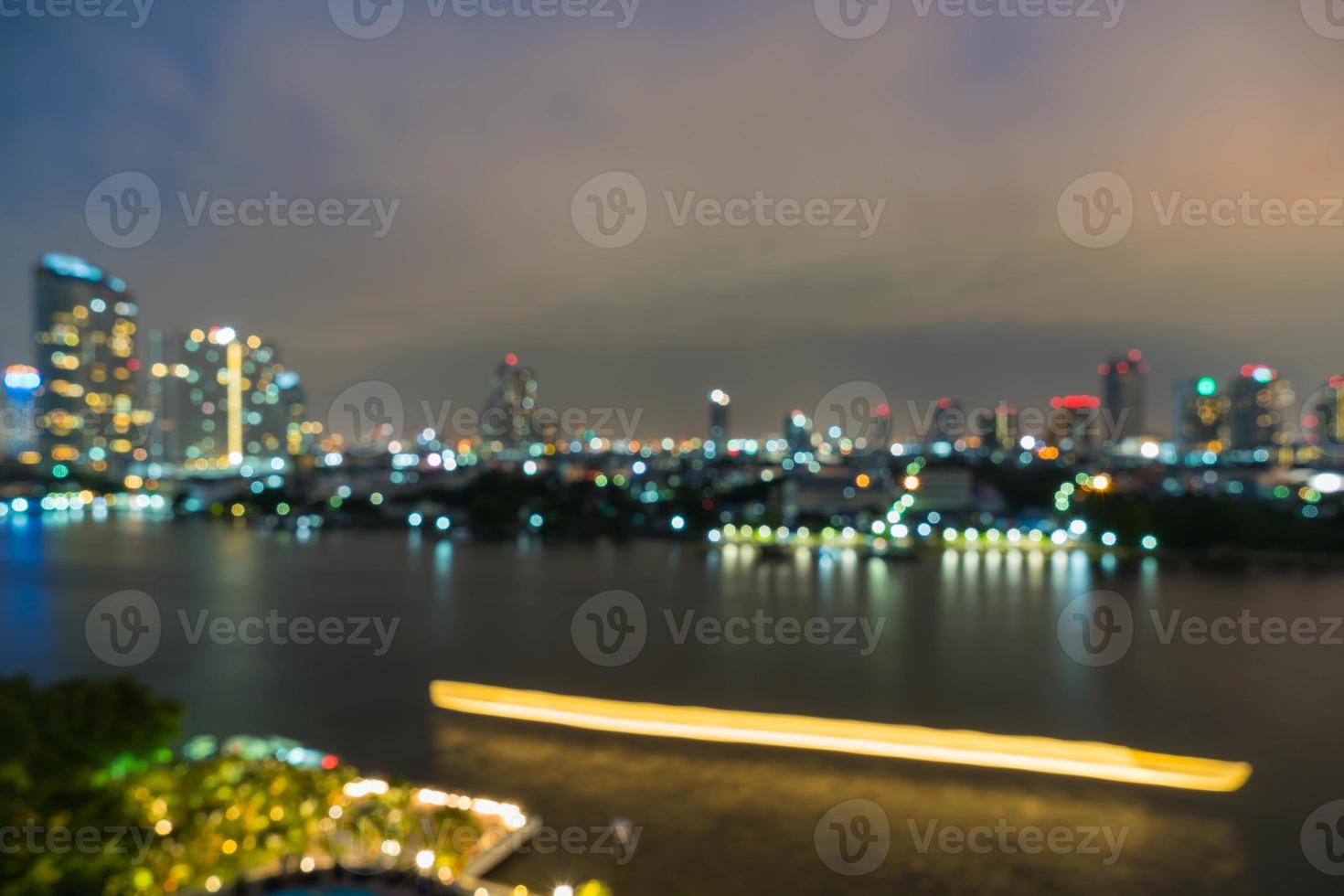 abstrakte Unschärfe Bangkok City in Thailand bei Nacht foto