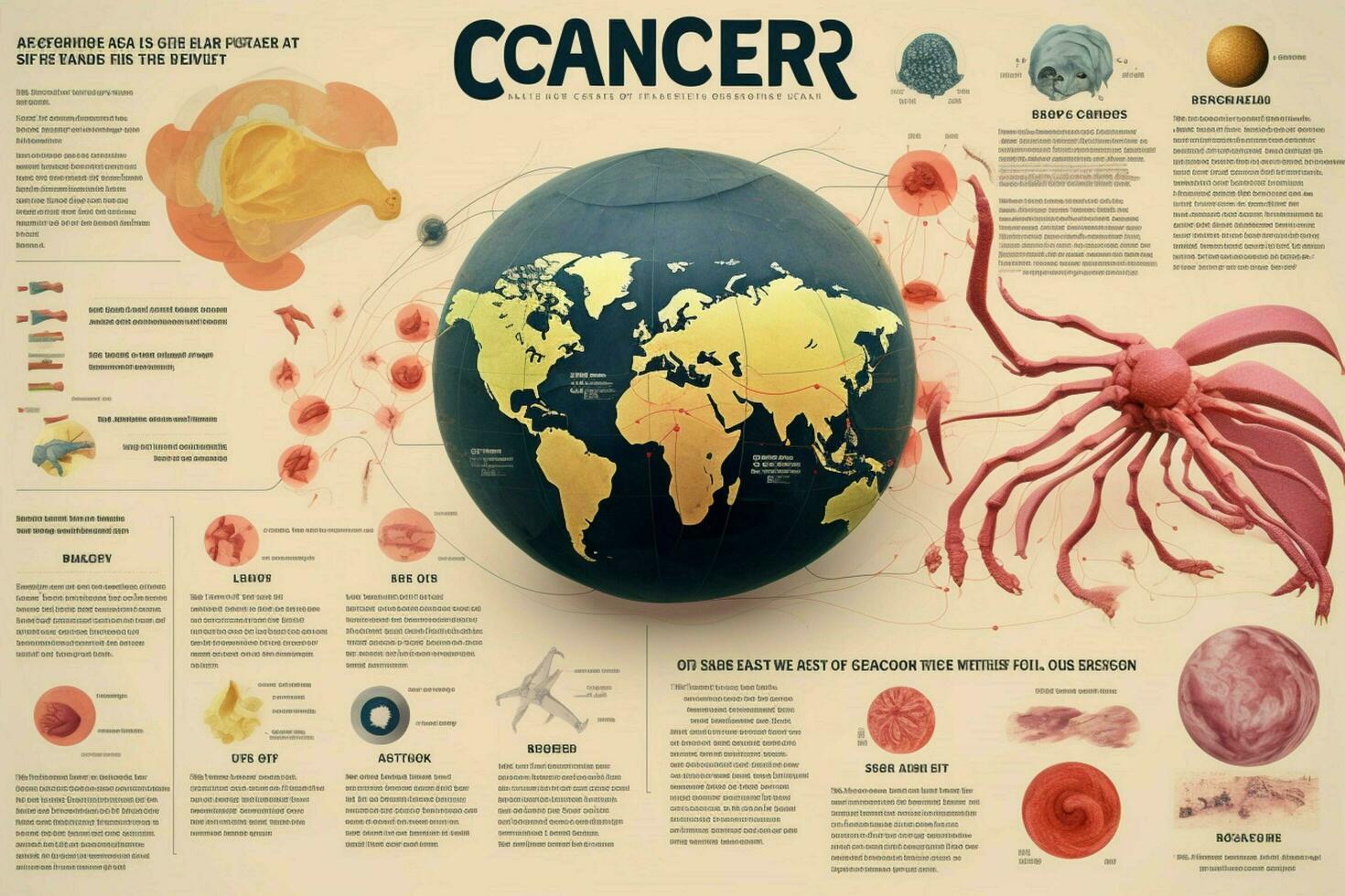 Krebs Infografik Bild hd foto
