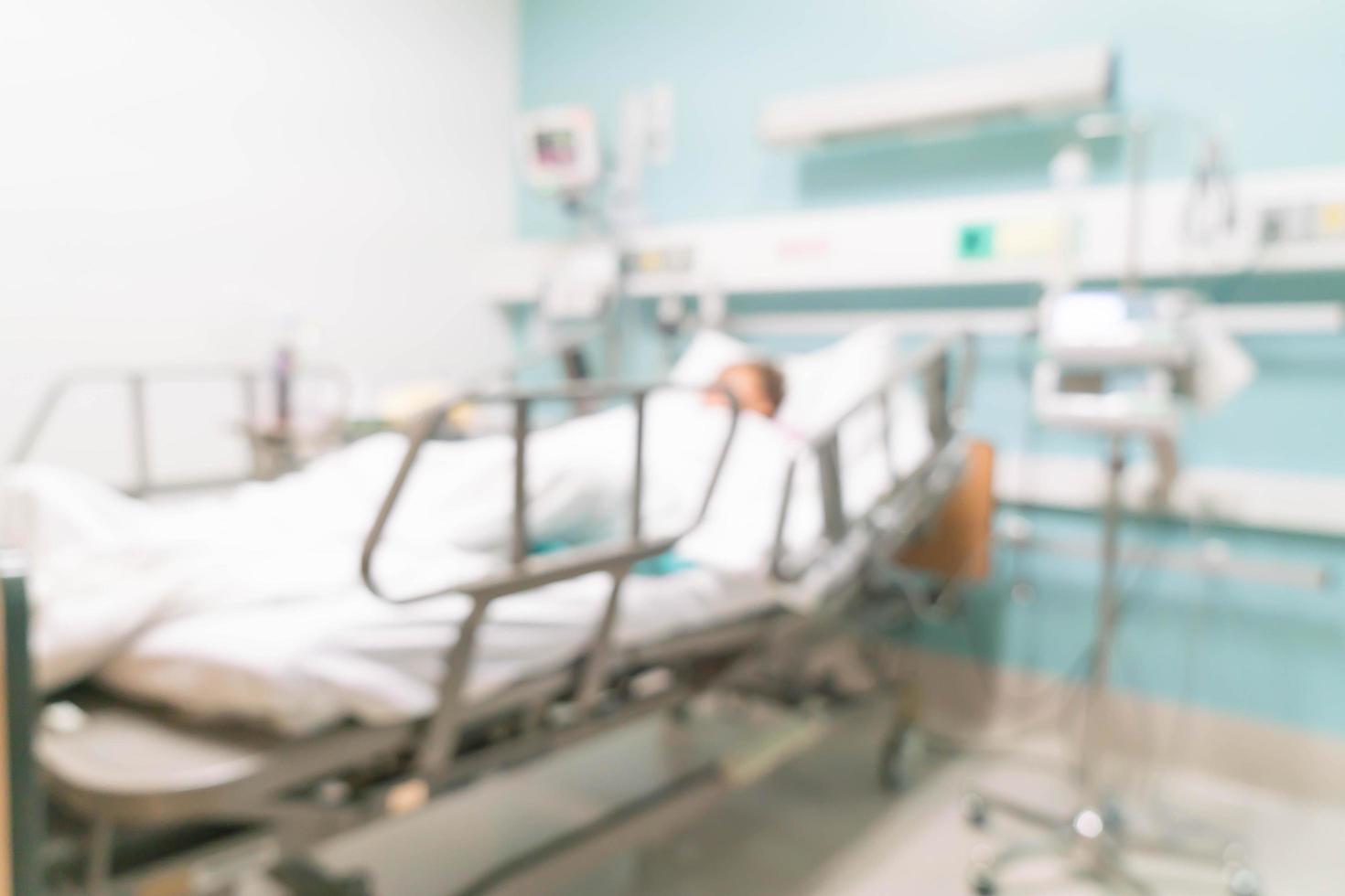abstrakter Unschärfeinnenraum im Krankenhaus für Hintergrund foto