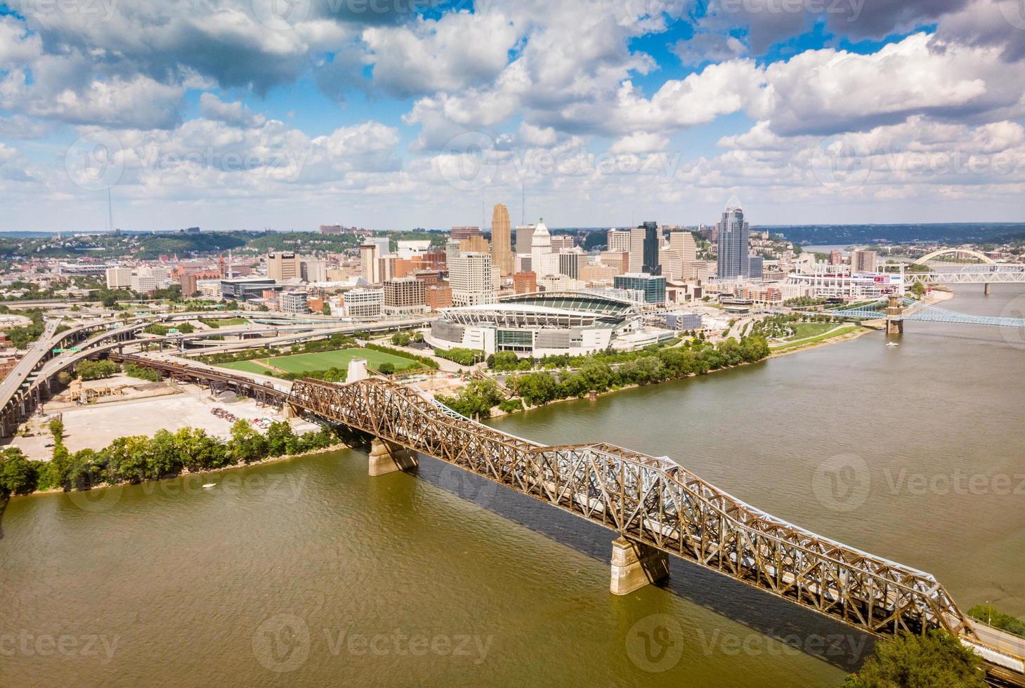 Skyline der Innenstadt von Cincinnati foto