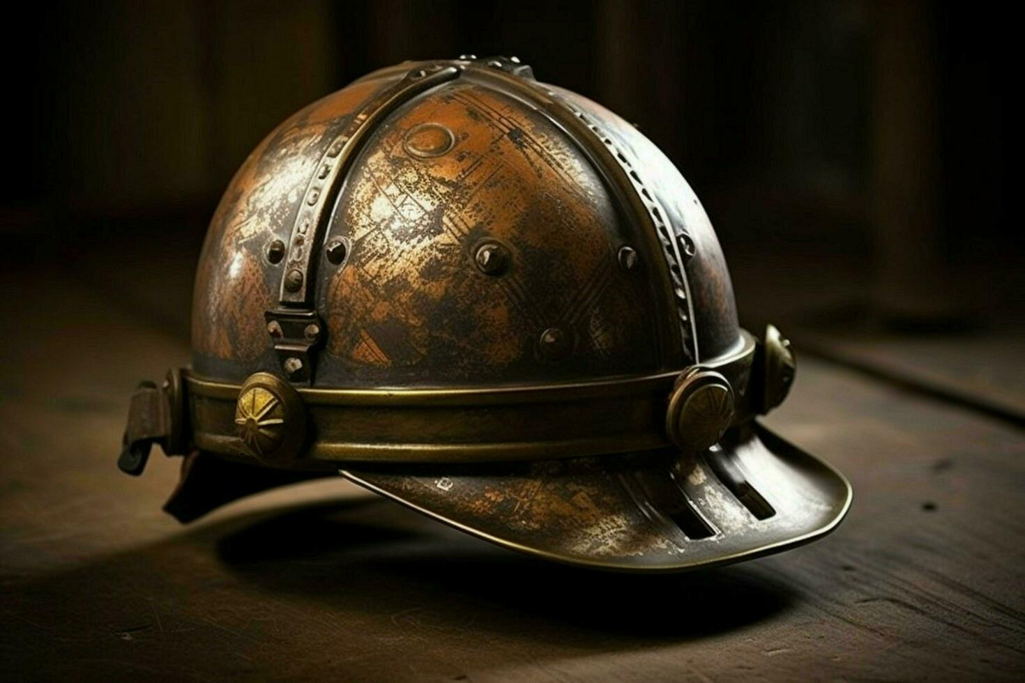 Fabrik Arbeiter Helm Jahrgang 1800 Jahr foto