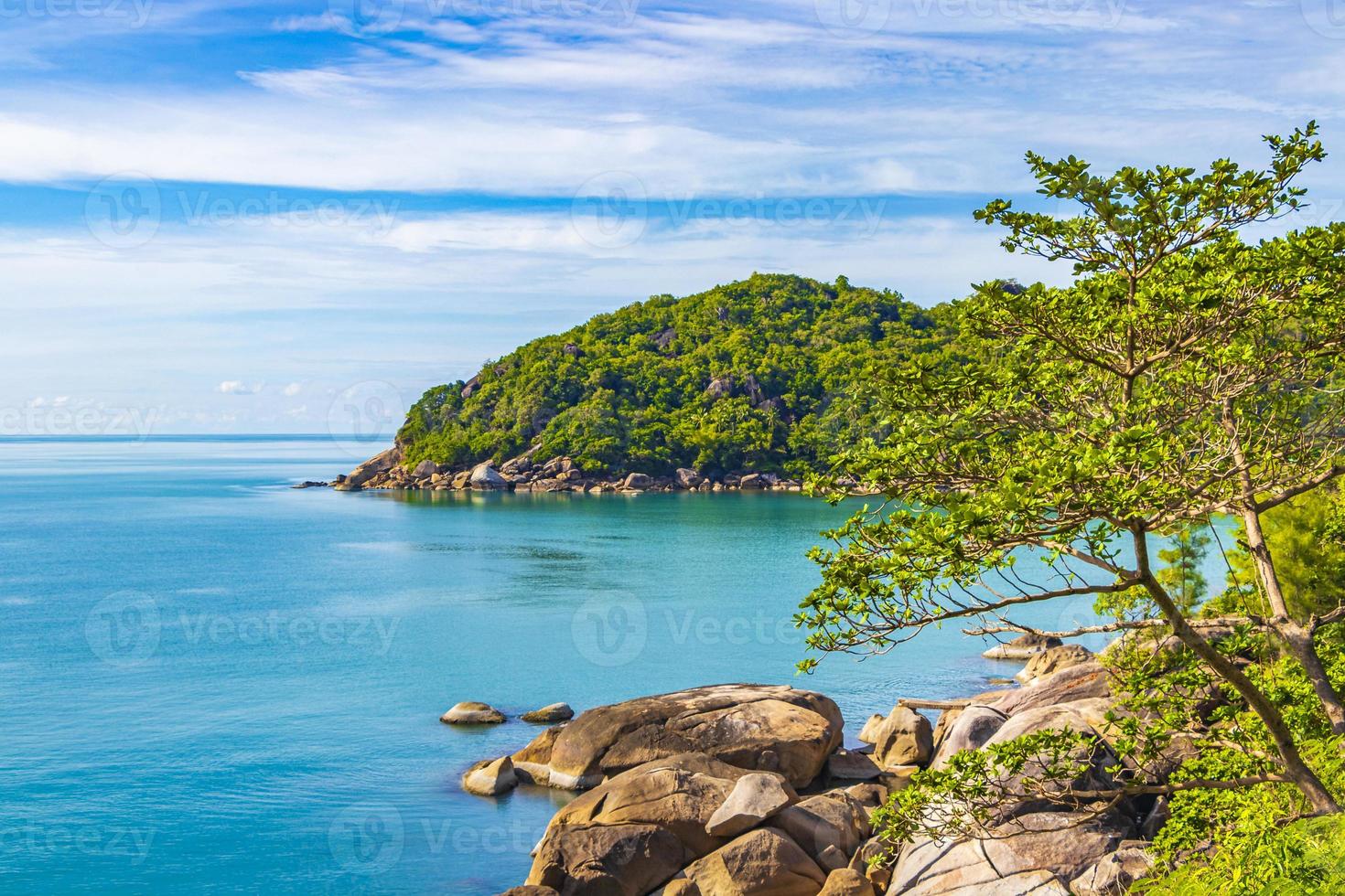 fantastischer schöner panoramablick silberner strand koh samui thailand. foto