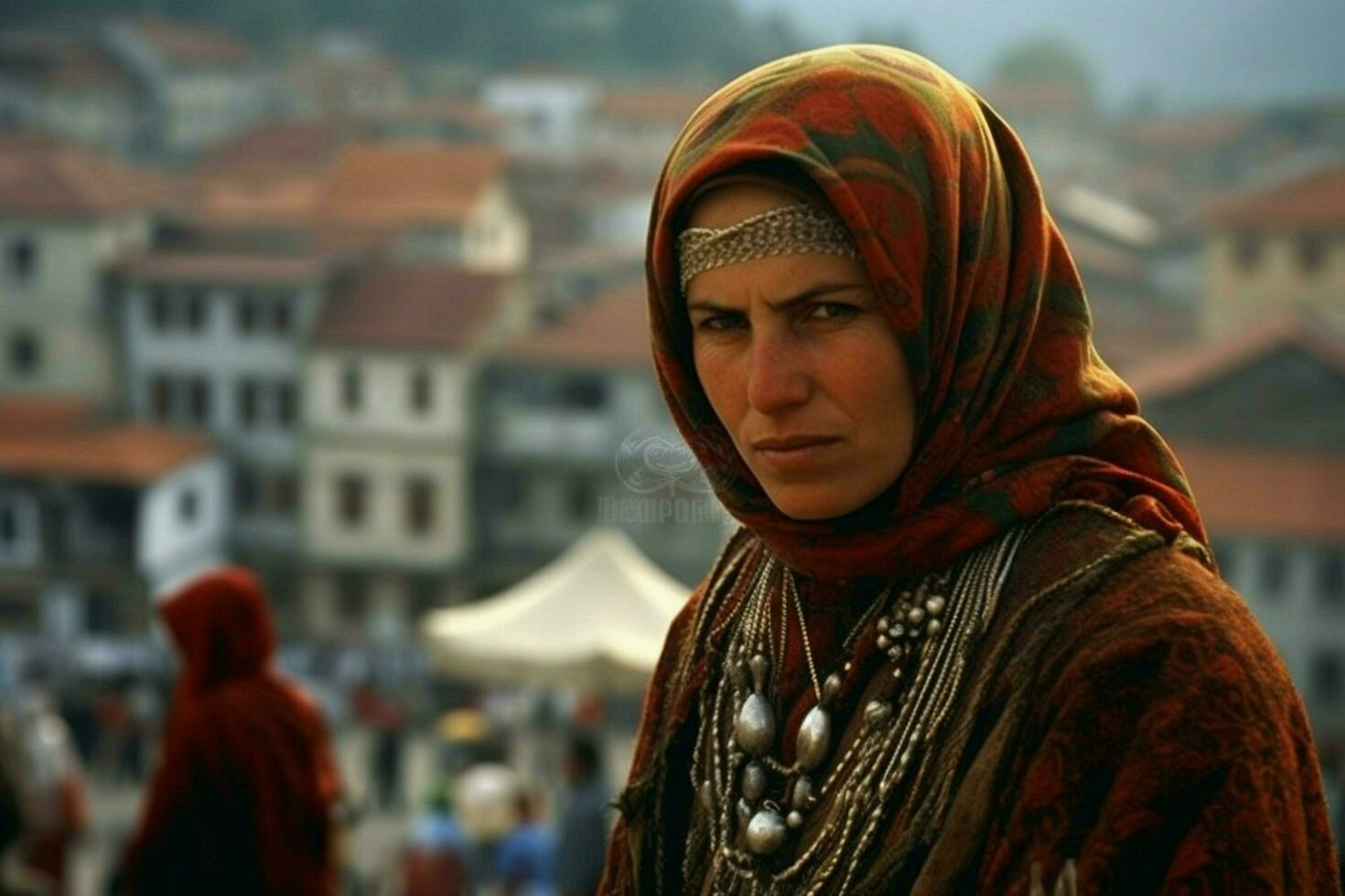 Türke Frau Türkisch Stadt foto