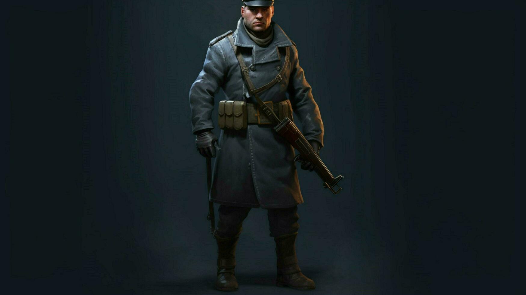 ein Charakter von das Spiel das Spiel ist ein Soldat w foto