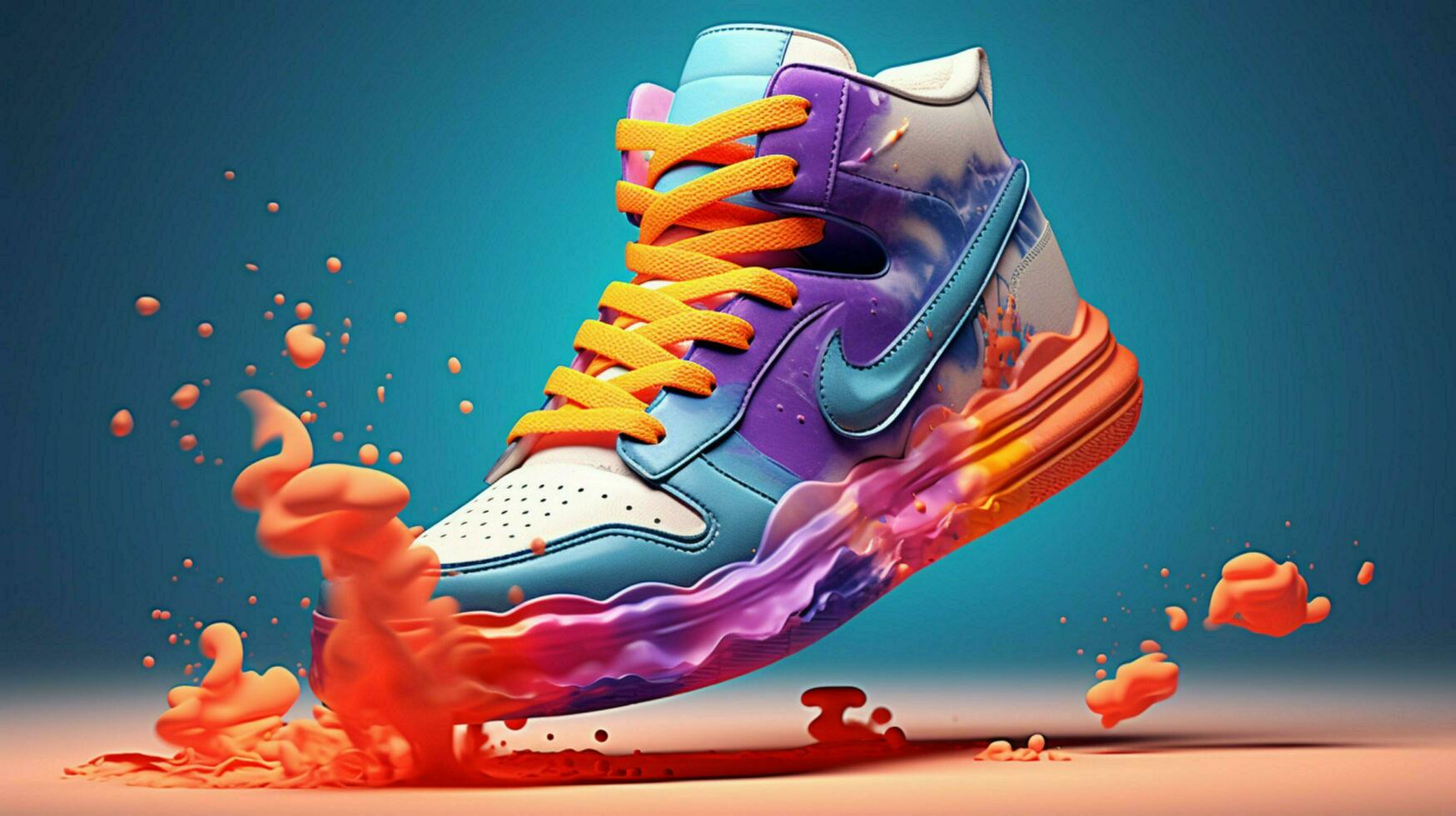 3d Turnschuhe durch alberto seveso fortgeschritten Farbe planen foto