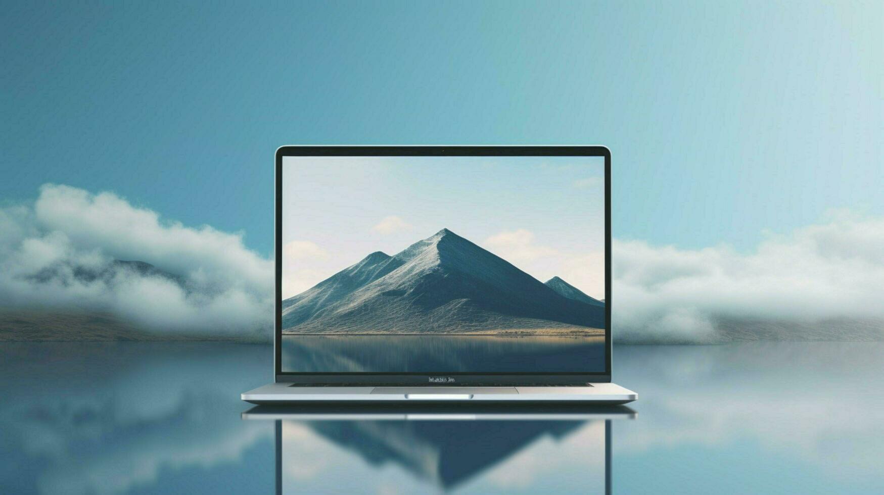 minimalistisch MacBook Hintergrund hoch Qualität foto