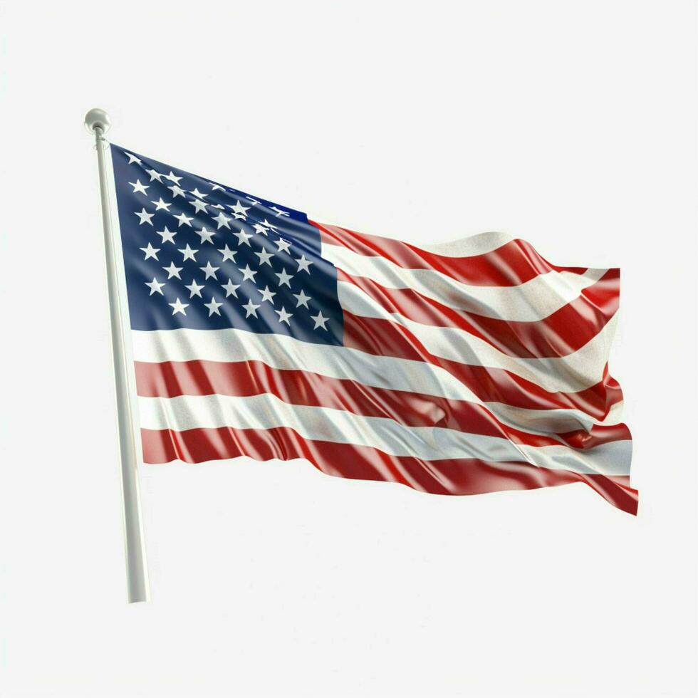 amerikanisch Flagge mit transparent Hintergrund foto