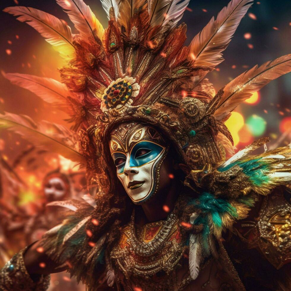 Brasilianer Karneval hoch Qualität 4k Ultra hd hdr foto