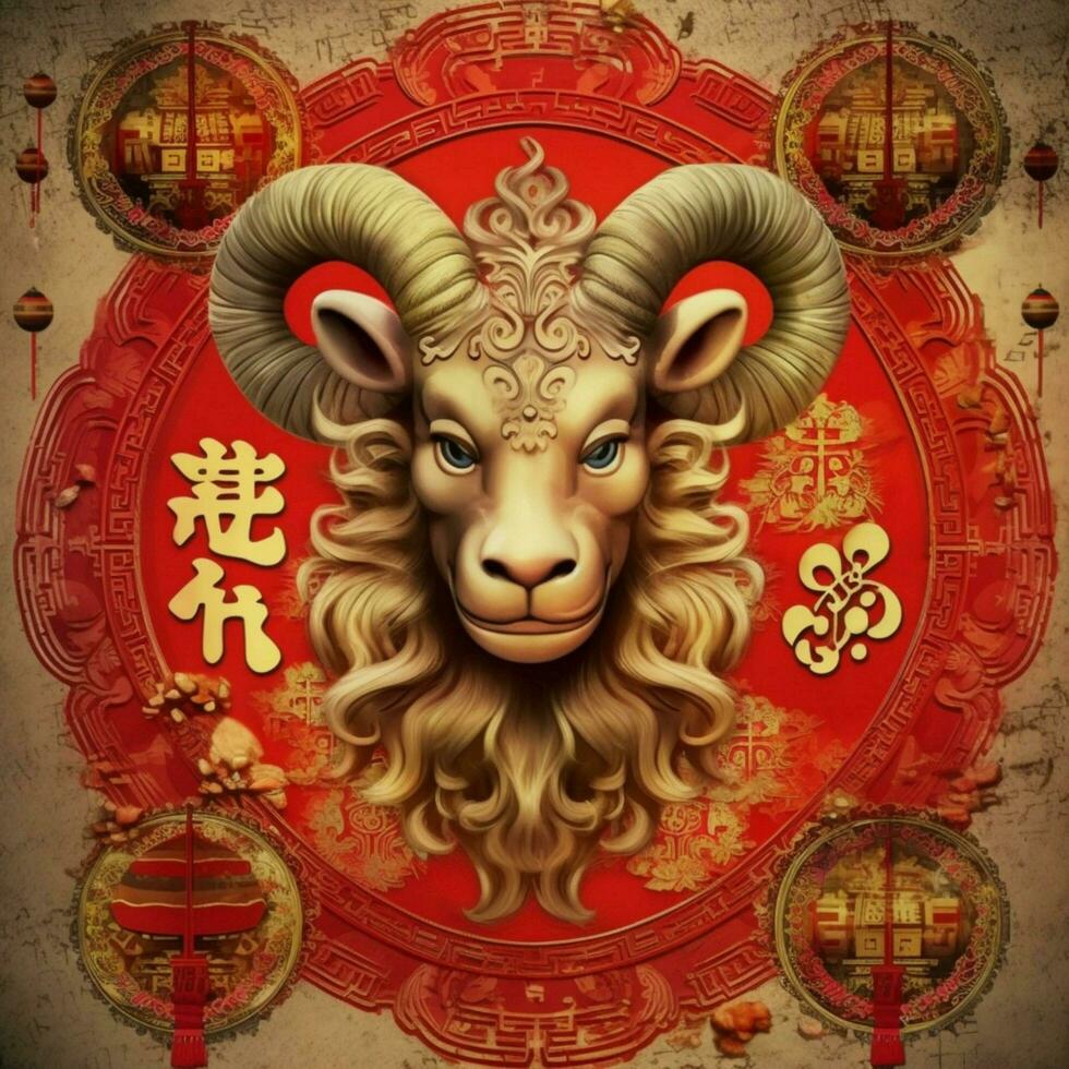 Chinesisch Neu Jahr Poster hoch Qualität 4k Ultra hd foto