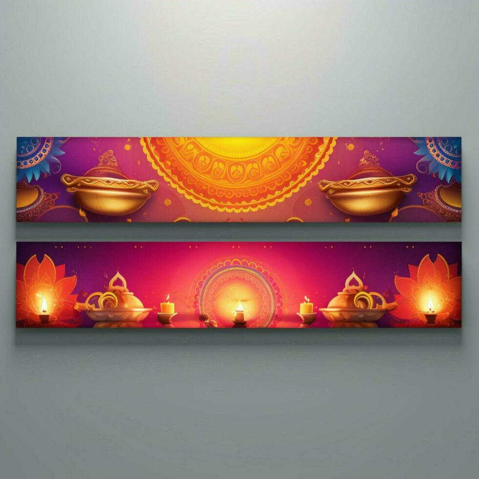 Diwali Banner hoch Qualität 4k Ultra hd hdr foto