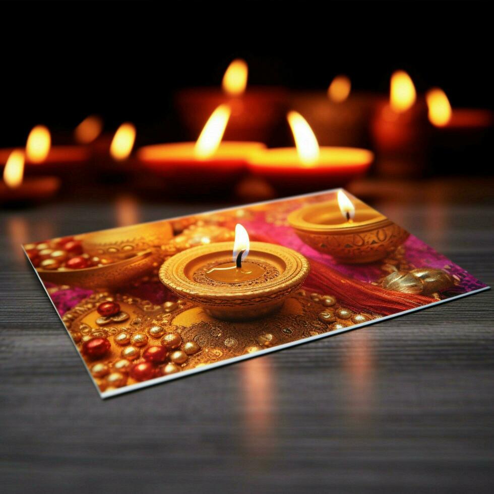 Diwali Karten hoch Qualität 4k Ultra hd hdr foto