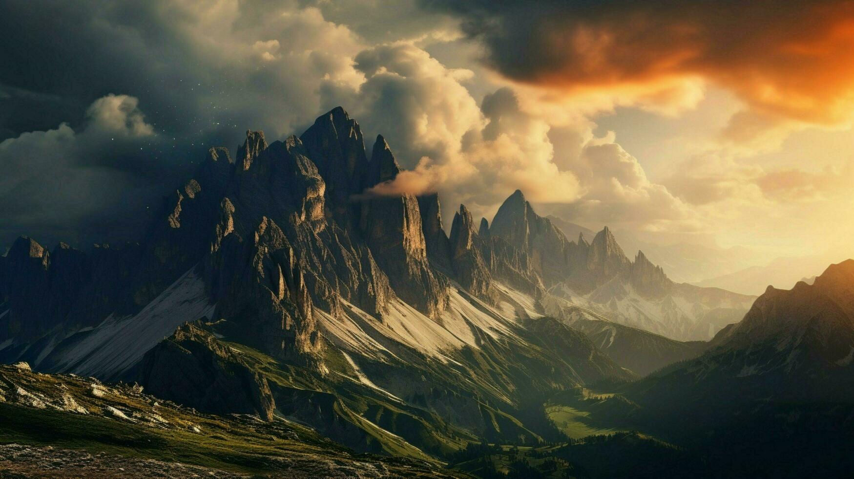 Dolomiten bedeckt Berge von Italien Gruppe di se foto