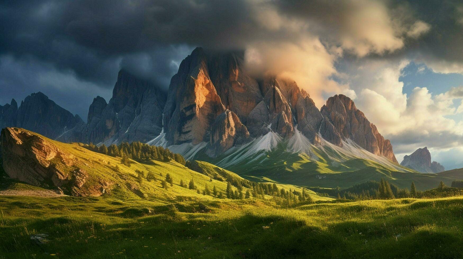 Dolomiten bedeckt Berge von Italien Gruppe di se foto