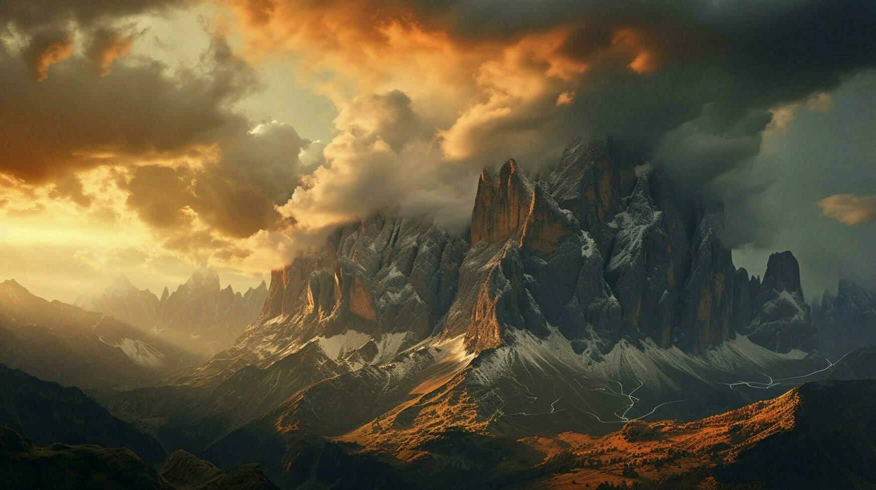 Dolomiten bedeckt Berge von Italien Gruppe di se foto