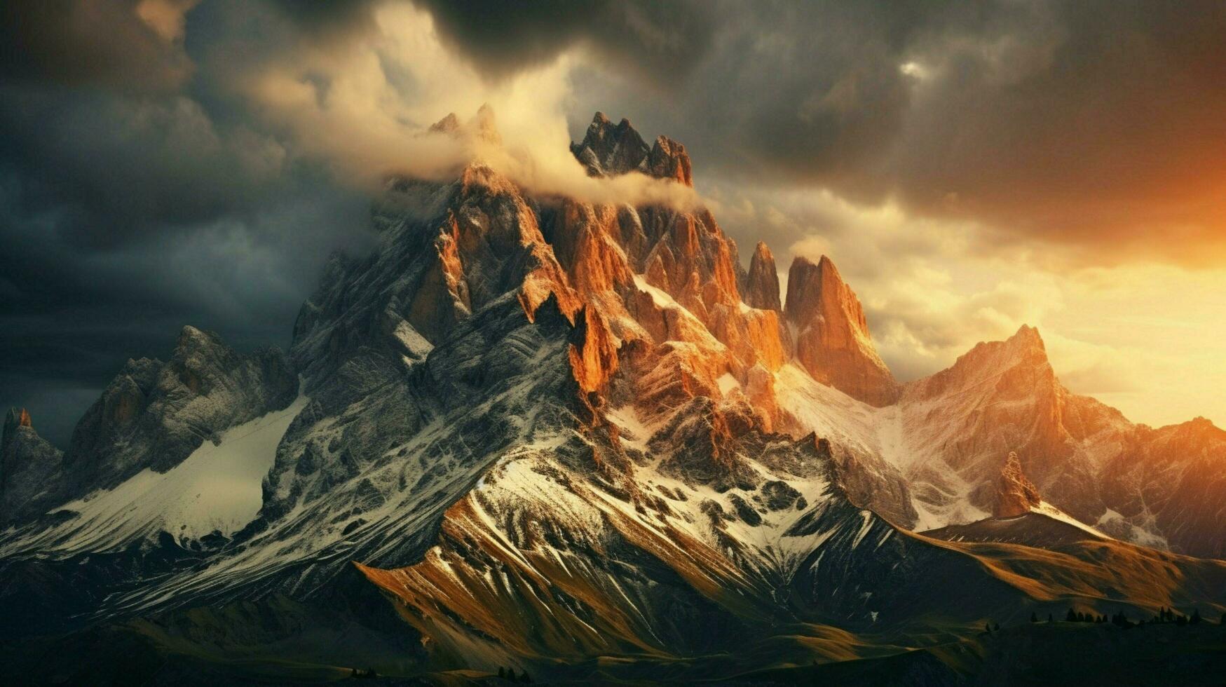 Dolomiten bedeckt Berge von Italien Gruppe di se foto