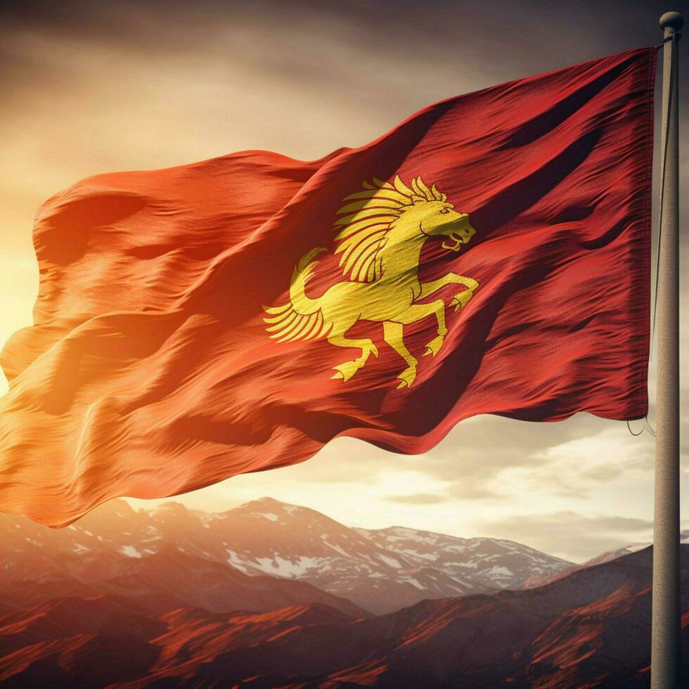 Flagge von Kirgisistan hoch Qualität 4k ult foto