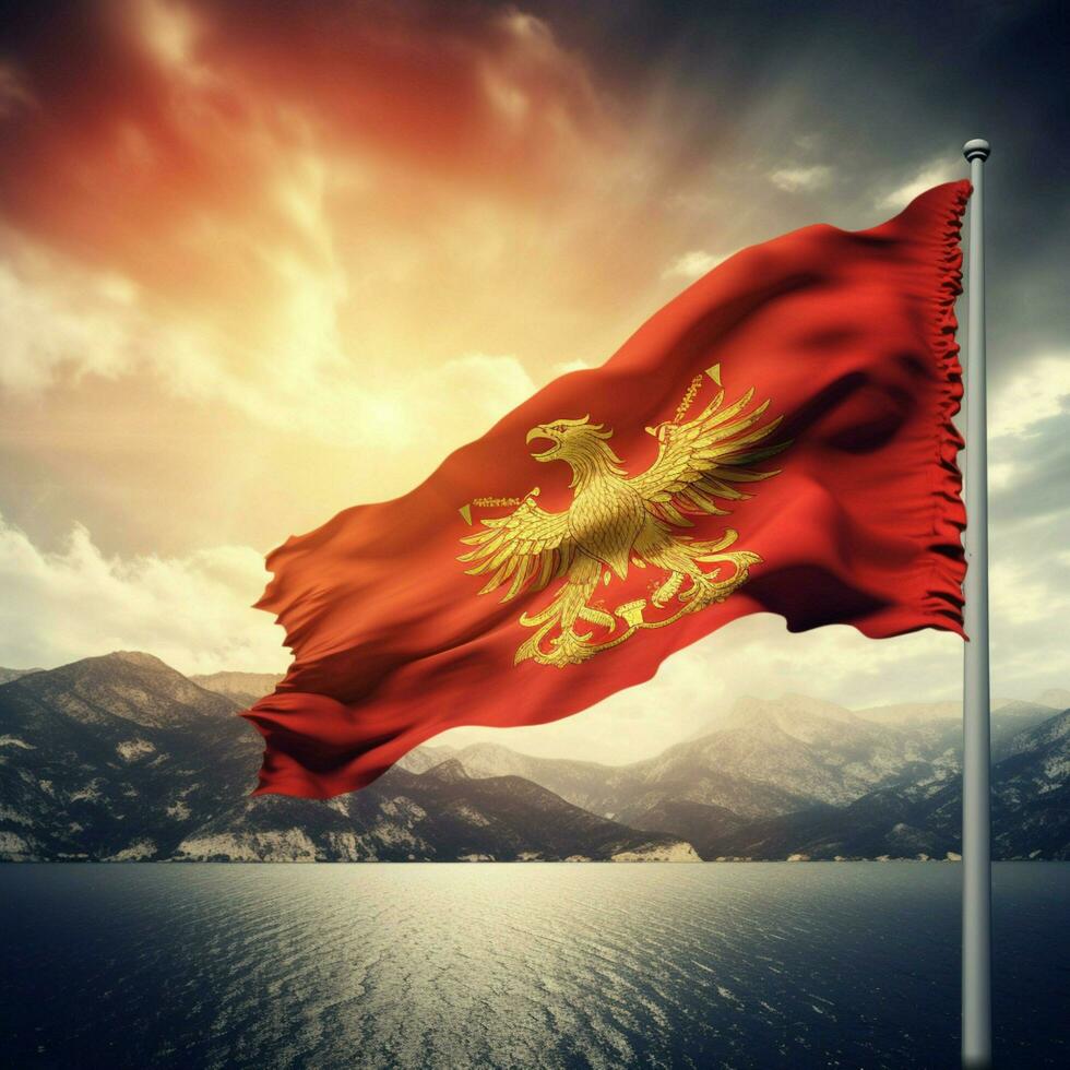 Flagge von Montenegro hoch Qualität 4k ult foto