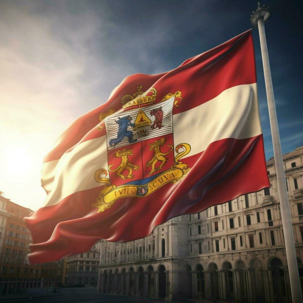 Flagge von Republik von Genua hoch Qualität foto