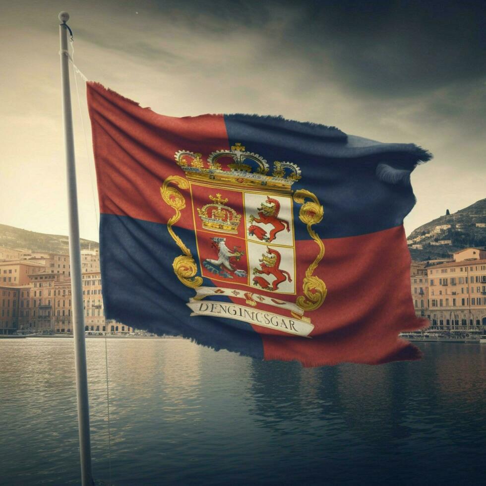 Flagge von Republik von Genua hoch Qualität foto
