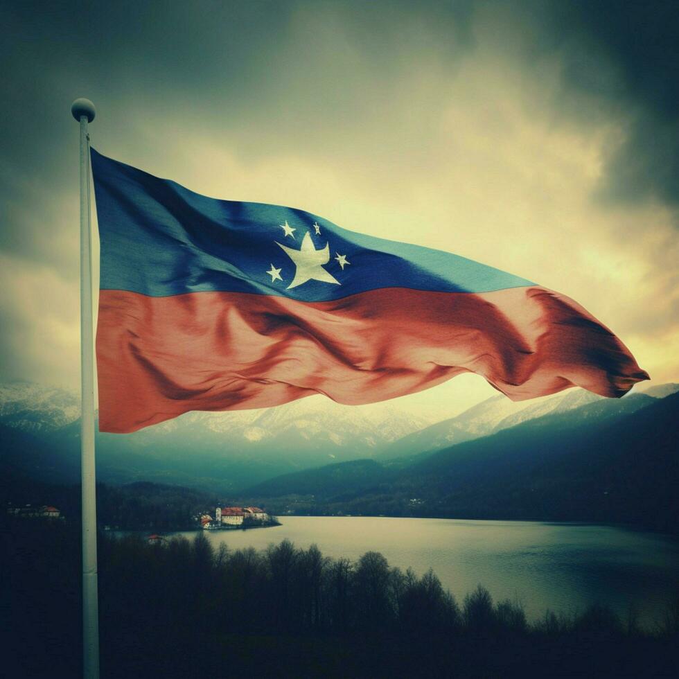 Flagge von Slowenien hoch Qualität 4k Ultra foto