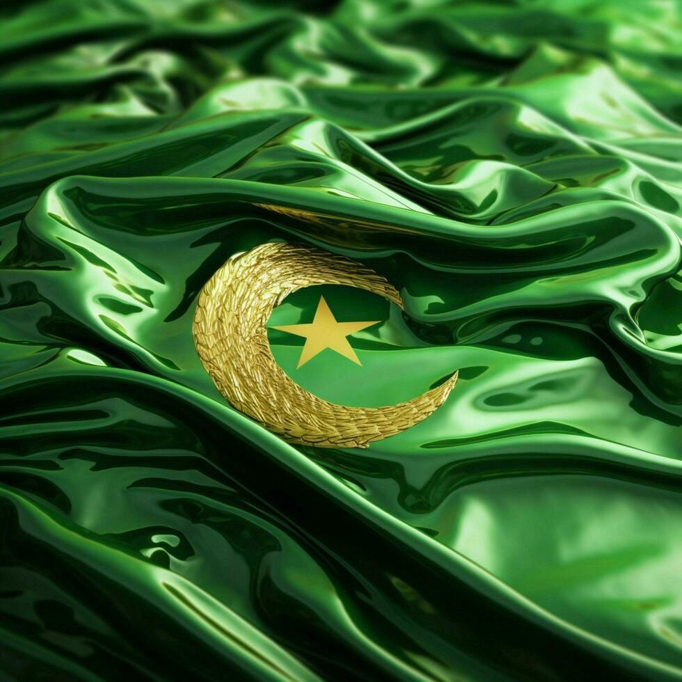 Flagge von Turkmenistan hoch Qualität 4k u foto